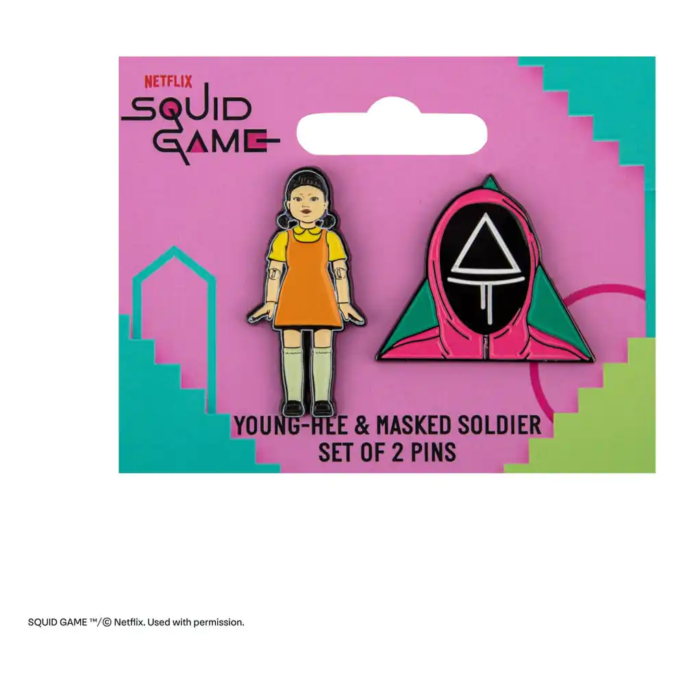 Squid Game Ansteck-Pins 2er-Pack Young-hee & Soldier Produktfoto