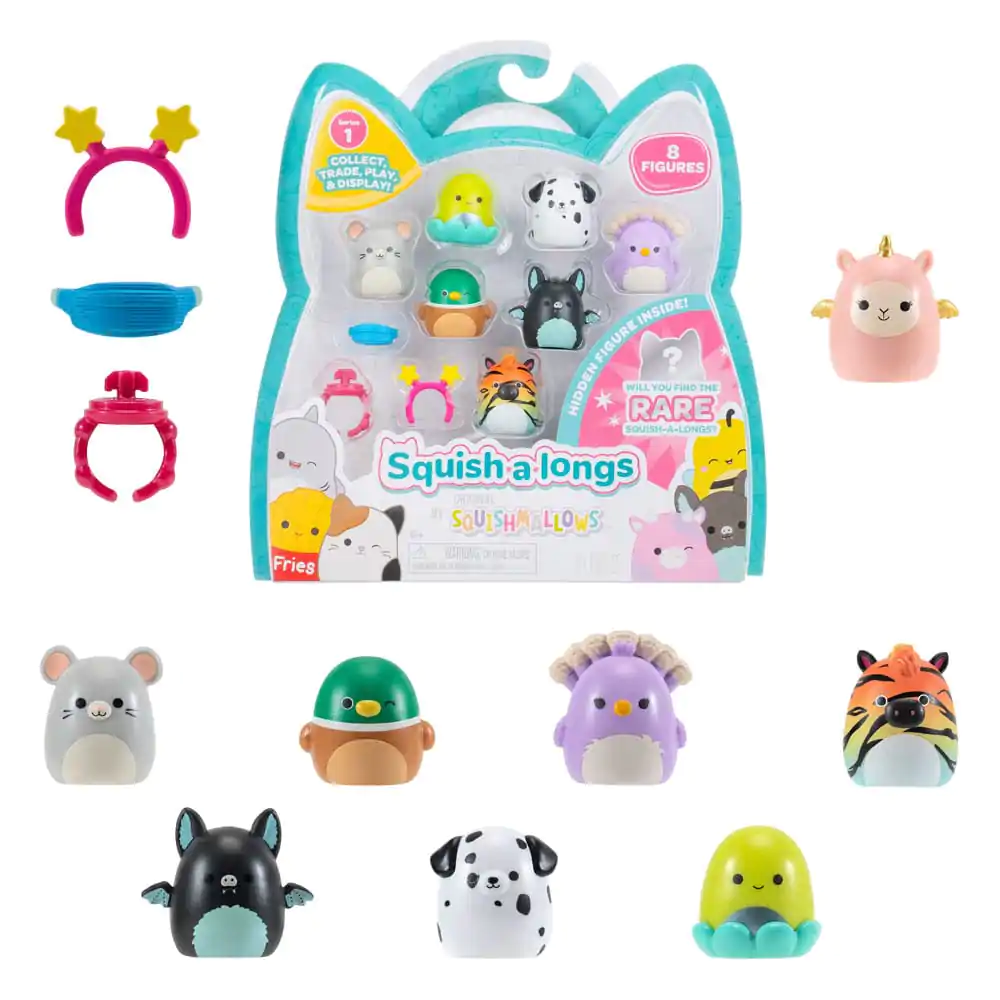 Squishmallow Squish a longs Minifiguren 8er-Pack Style 4 3 cm Produktfoto