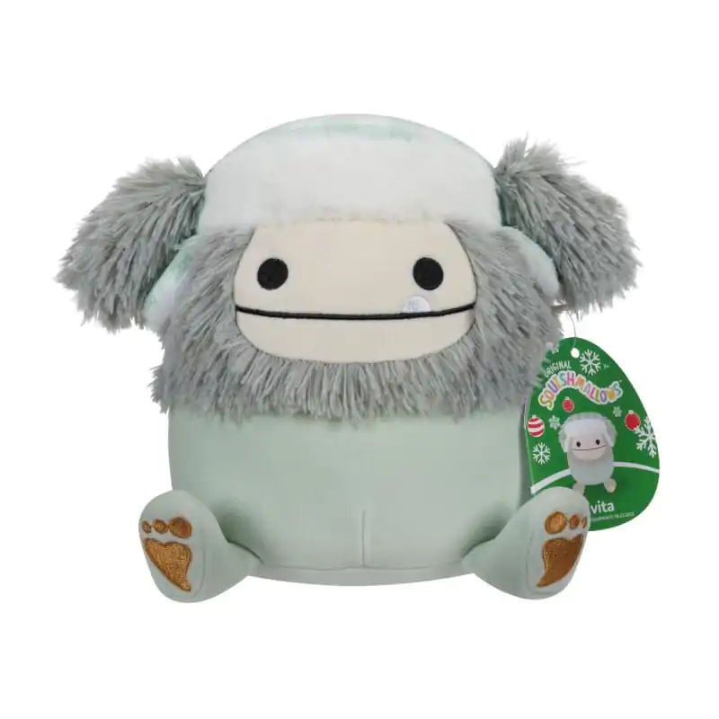 Squishmallows Plüschfigur Christmas Evita the Bigfoot with Trapper Hat 12 cm Produktfoto