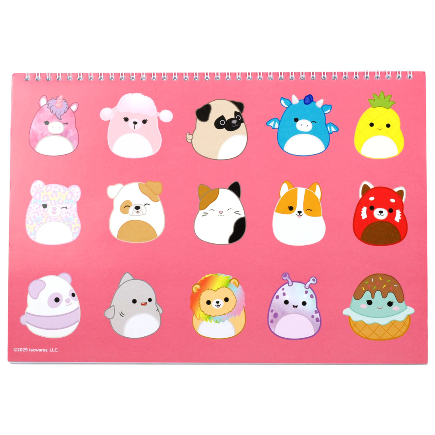 Squishmallows Feelin' A4 Spiral-Skizzenbuch mit 40 Blatt und Stickern Produktfoto