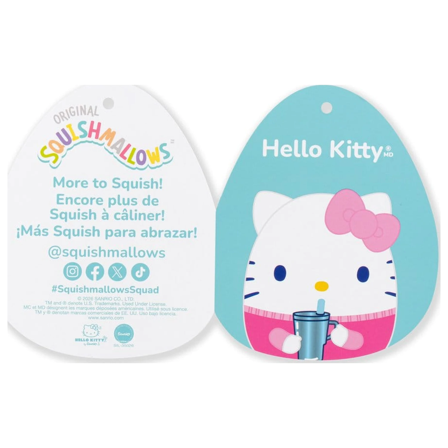 Squishmallows Hello Kitty and Friends Plüsch Hello Kitty Tasse 30 cm Produktfoto