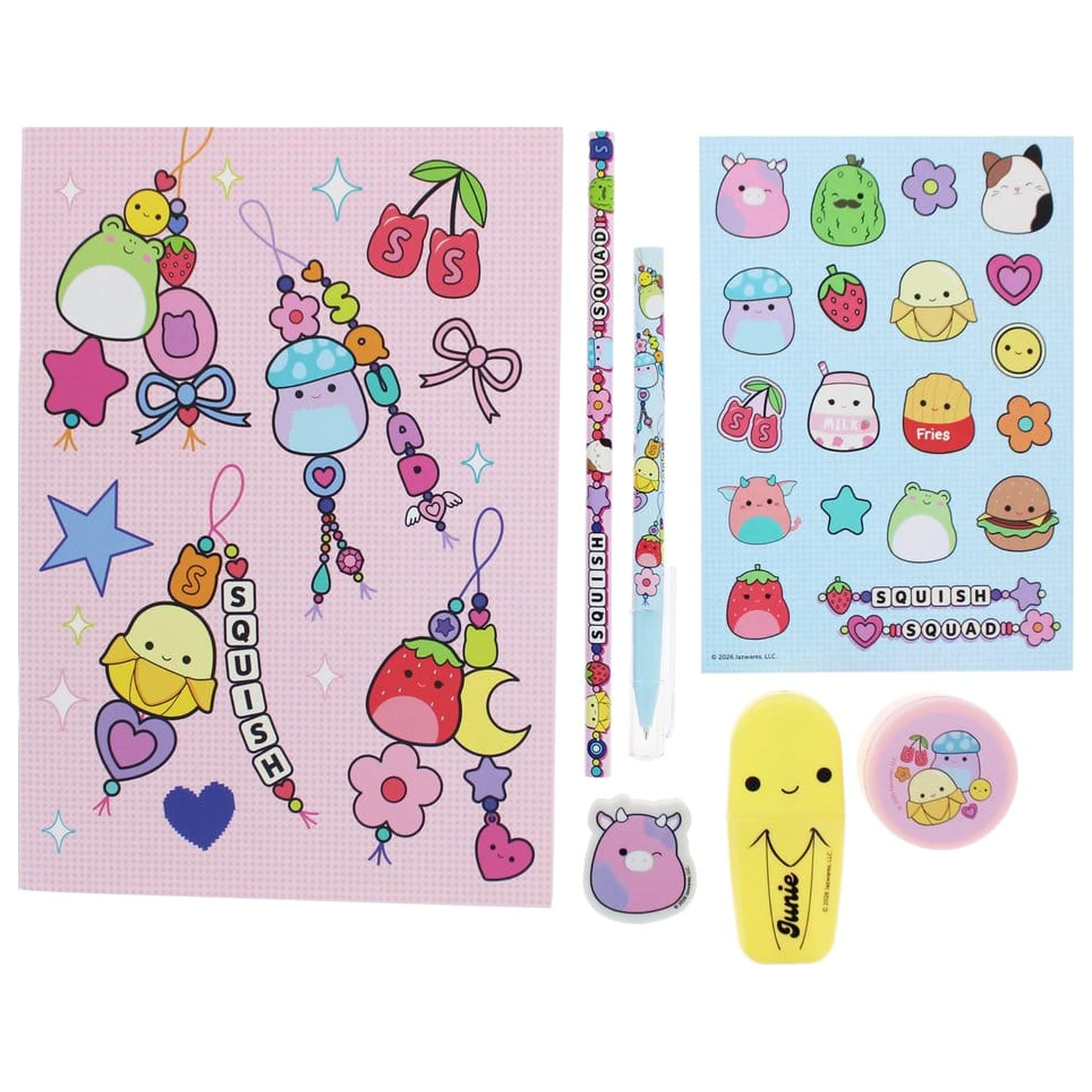 Squishmallows Schreibwaren Set Squish Squad 7-teilig Produktfoto