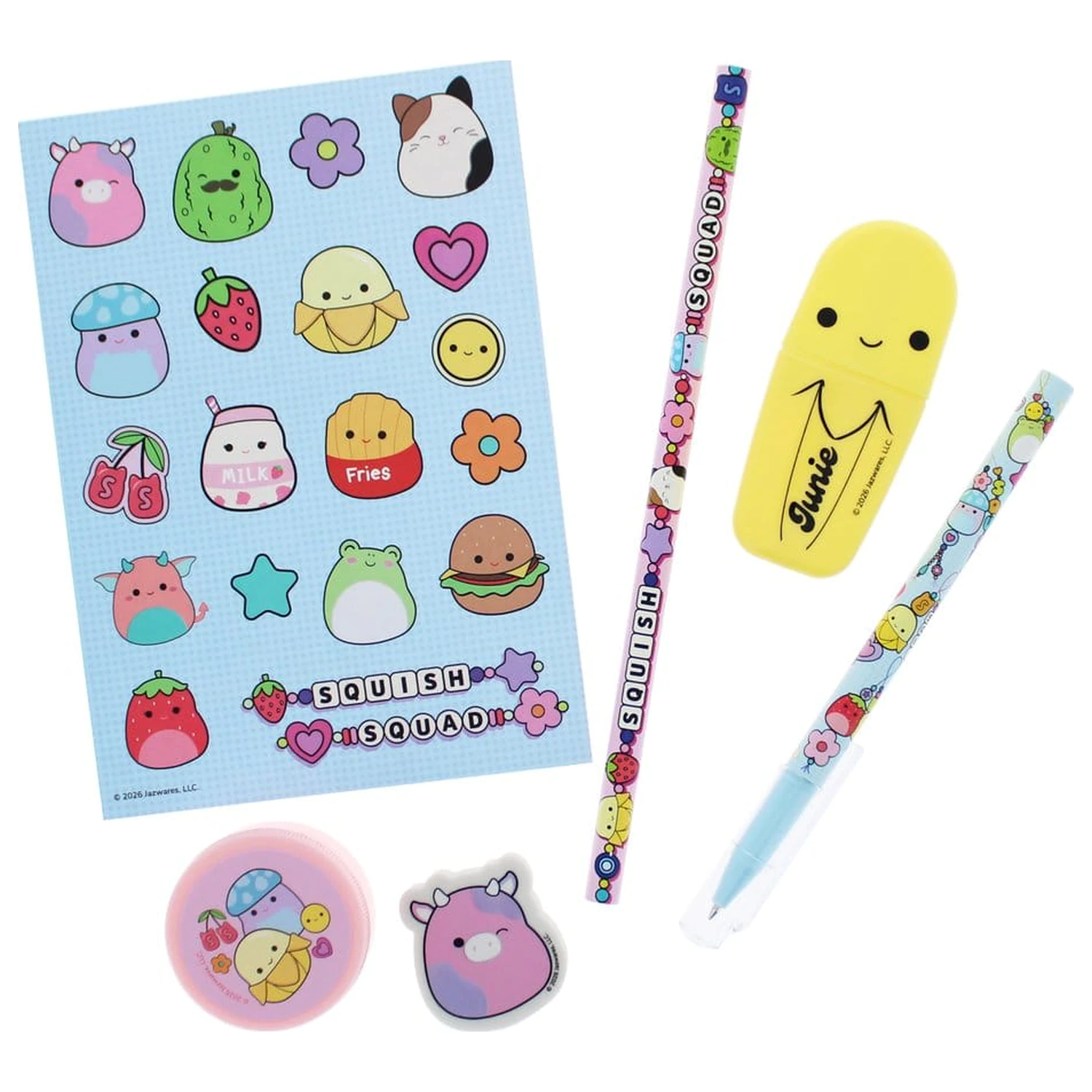 Squishmallows Schreibwaren Set Squish Squad 7-teilig Produktfoto