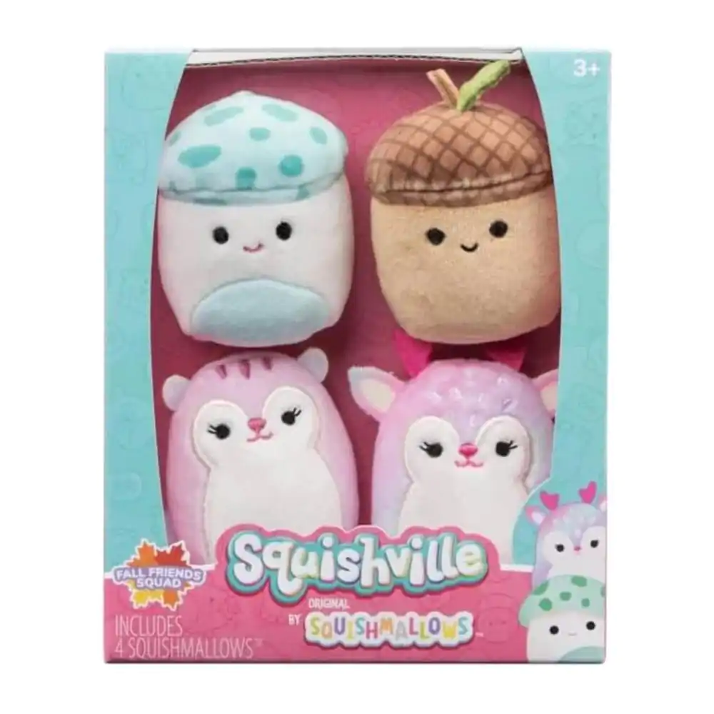 Squishville Mini Squishmallows Plüschfiguren 4er-Pack Herbstfreunde Squad 5 cm Produktfoto
