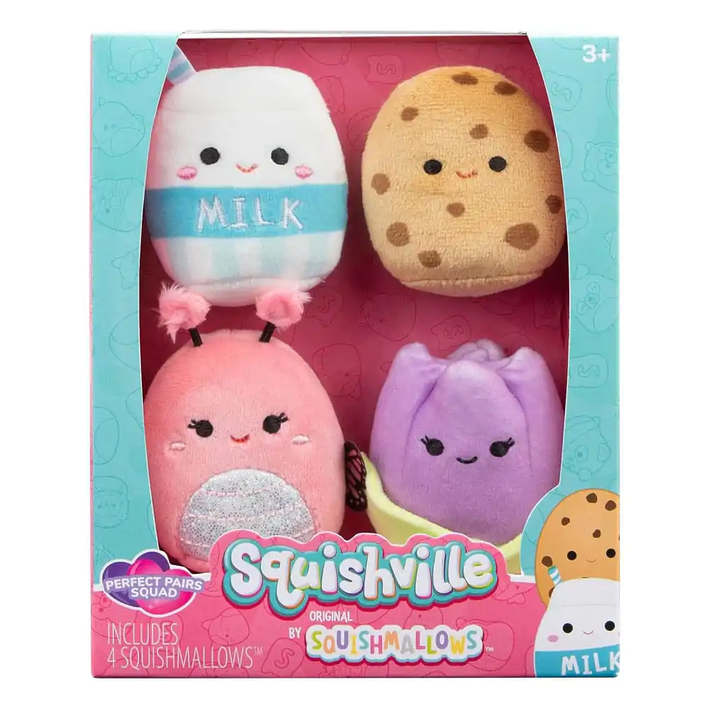 Squishville Mini Squishmallows Plüschfiguren 4er-Pack Traumpaar Squad 5 cm Produktfoto