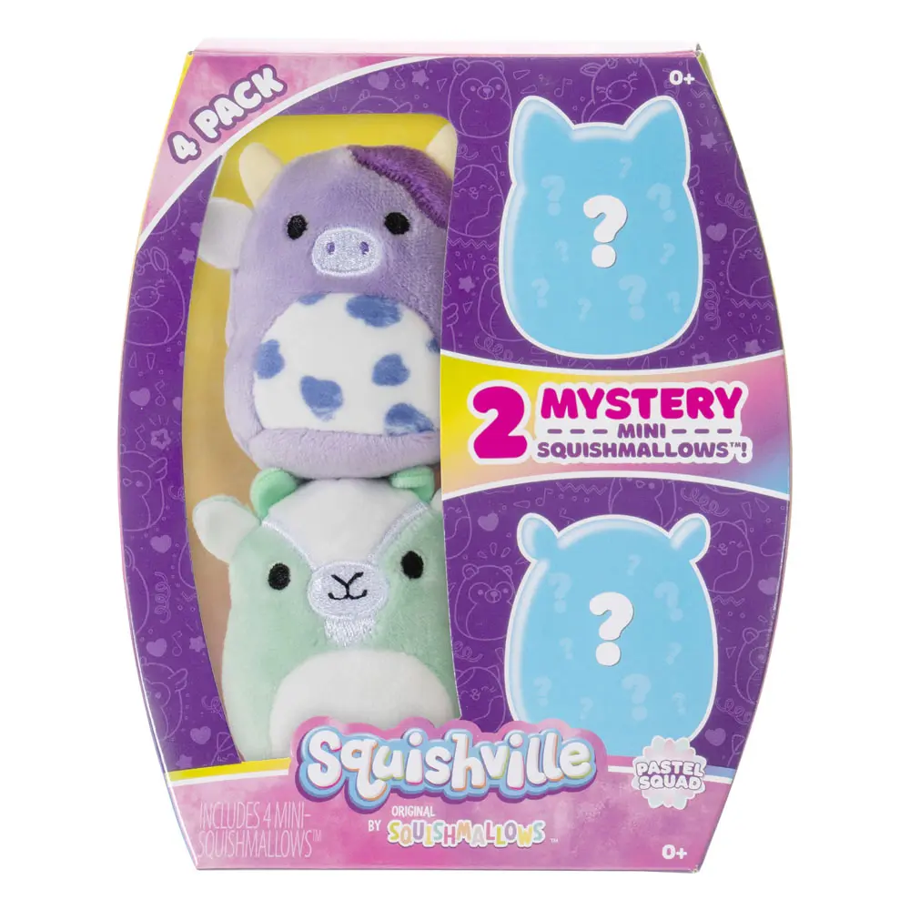 Squishville Mini Squishmallows Plüsch Figur 4er-Pack Pastel Squad 5 cm Produktfoto