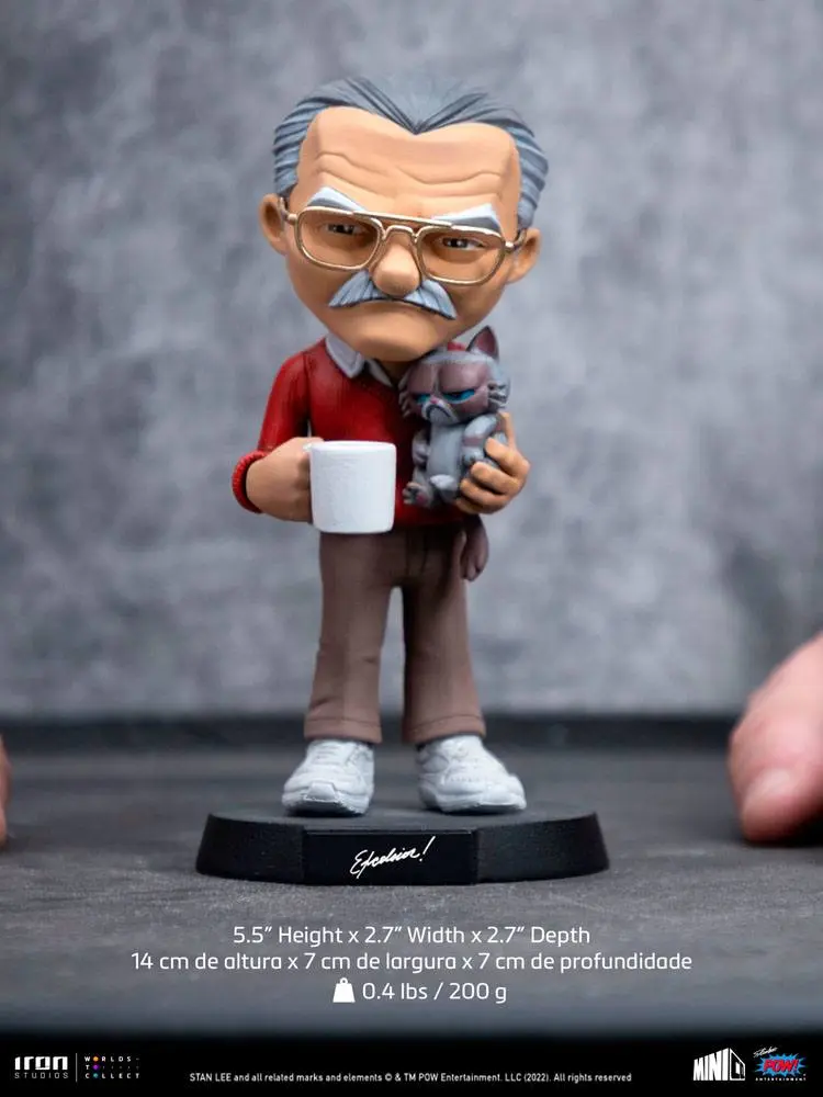 Stan Lee Mini Co. PVC Figur Stan Lee with Grumpy Cat 14 cm Produktfoto