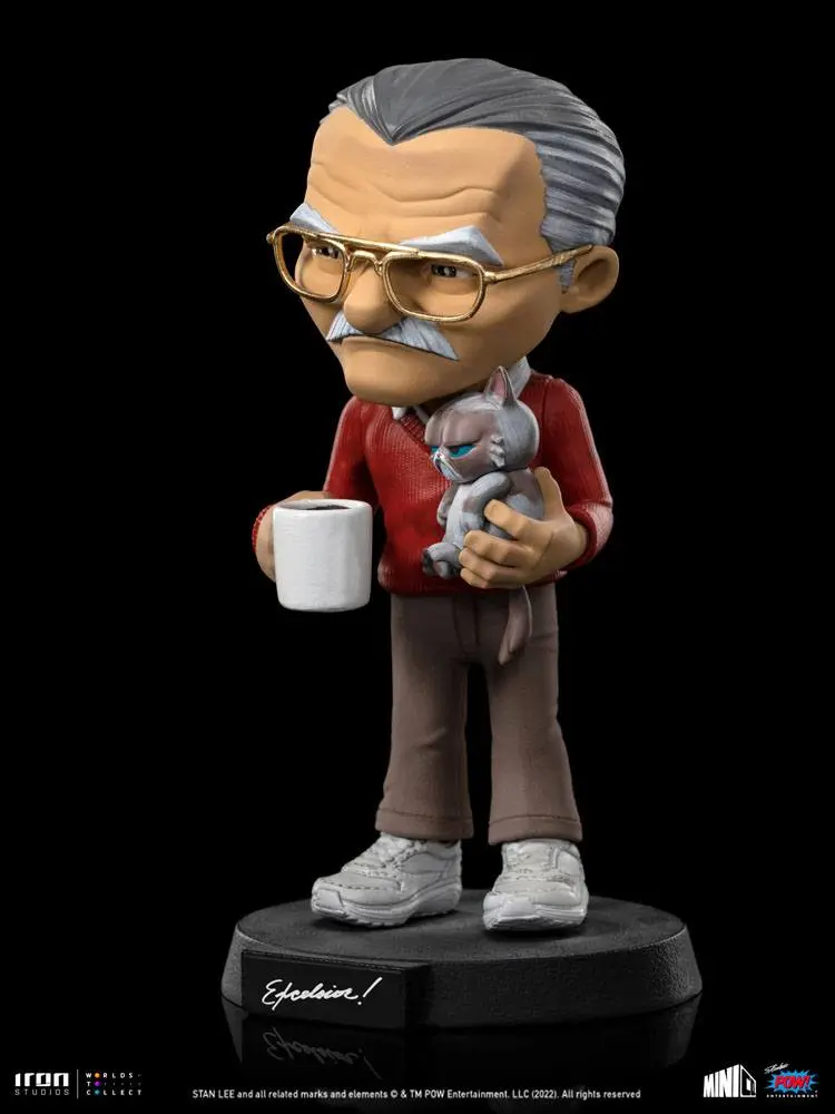 Stan Lee Mini Co. PVC Figur Stan Lee with Grumpy Cat 14 cm Produktfoto