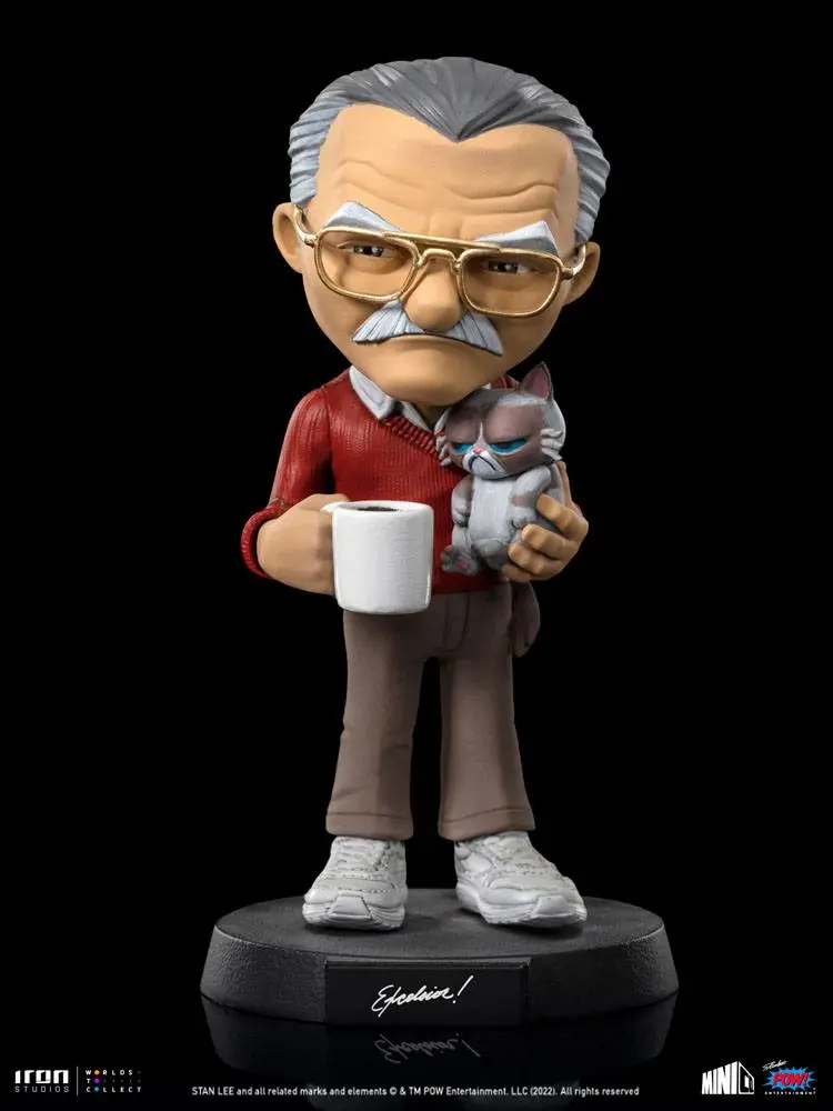 Stan Lee Mini Co. PVC Figur Stan Lee with Grumpy Cat 14 cm Produktfoto