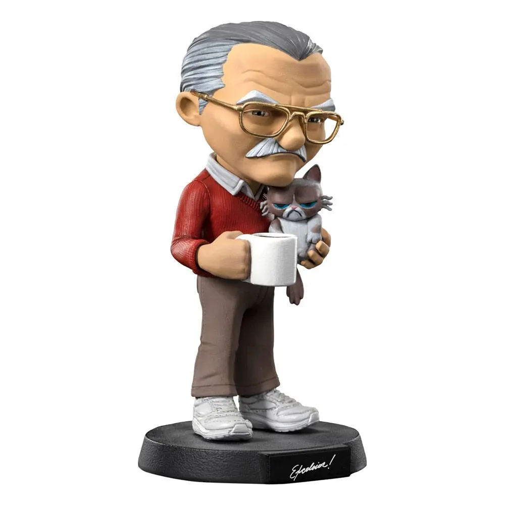 Stan Lee Mini Co. PVC Figur Stan Lee with Grumpy Cat 14 cm Produktfoto