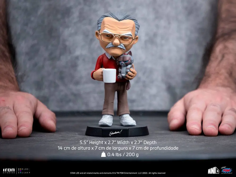 Stan Lee Mini Co. PVC Figur Stan Lee with Grumpy Cat 14 cm Produktfoto