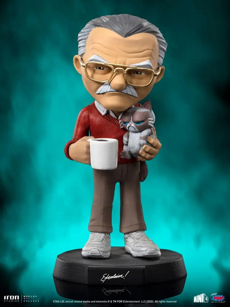 Stan Lee Mini Co. PVC Figur Stan Lee with Grumpy Cat 14 cm Produktfoto
