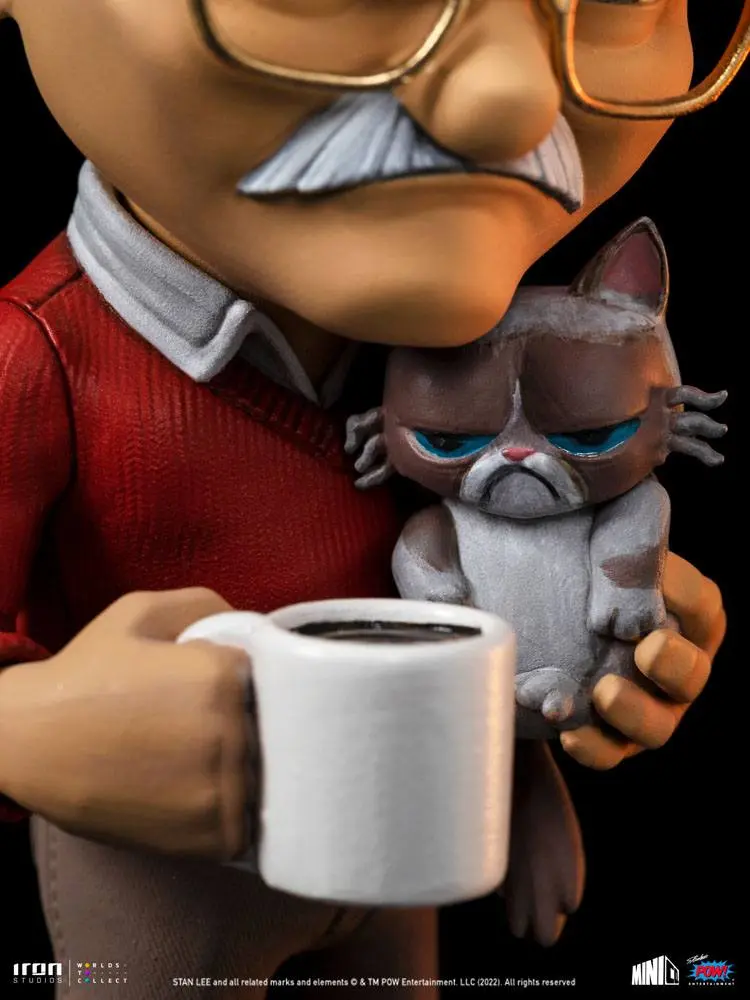 Stan Lee Mini Co. PVC Figur Stan Lee with Grumpy Cat 14 cm Produktfoto
