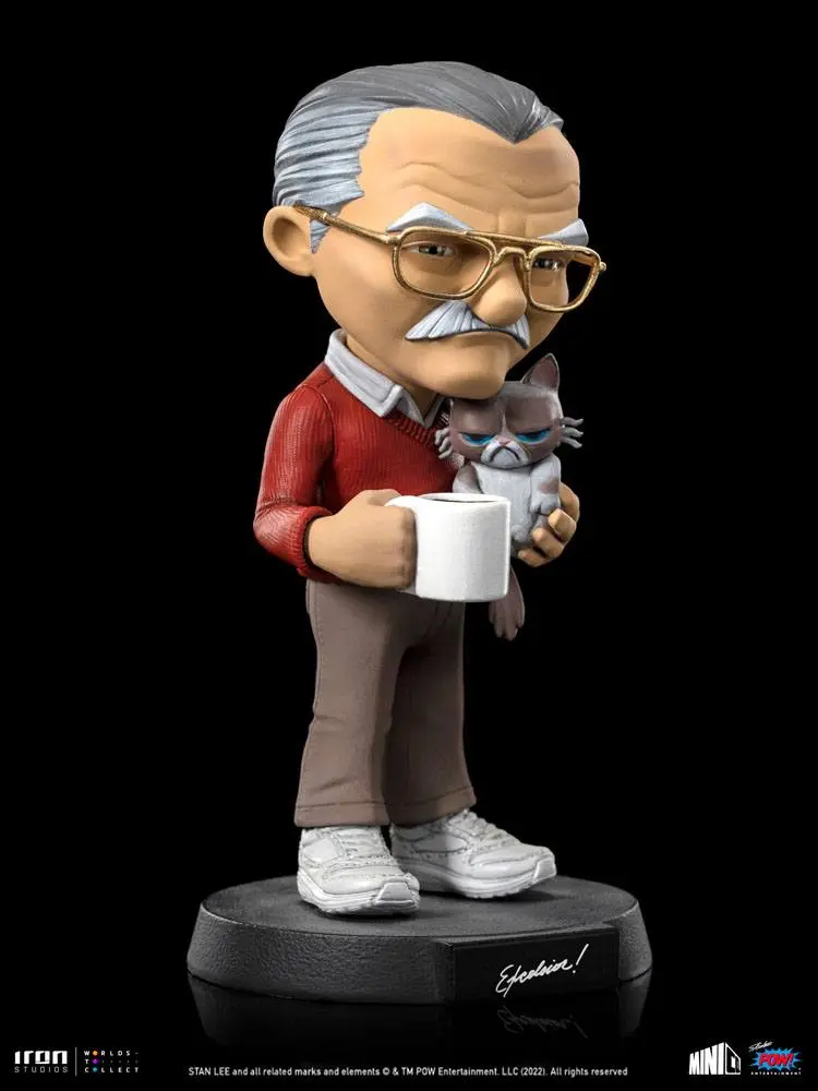 Stan Lee Mini Co. PVC Figur Stan Lee with Grumpy Cat 14 cm Produktfoto