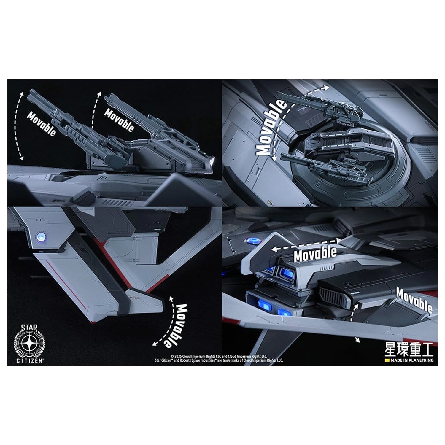 Star Citizen Pre-assembled Kunststoff Modellbausatz 1/100 Anvil F8C Lightning Pre-Assembled Fertigmodell Version 25 cm Produktfoto