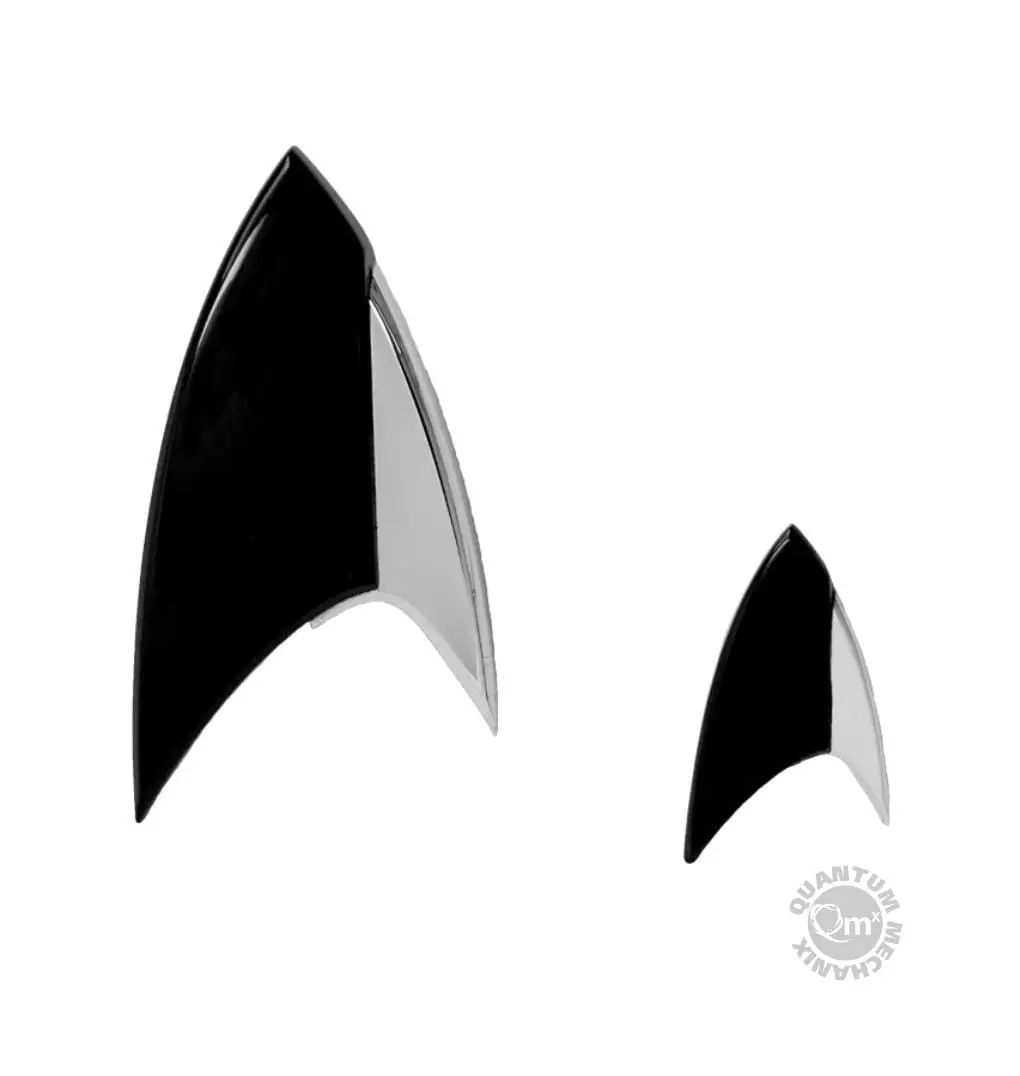 Star Trek Discovery Replik 1/1 Sternenflottenabzeichen Black Badge magnetisch & Pin Set Produktfoto