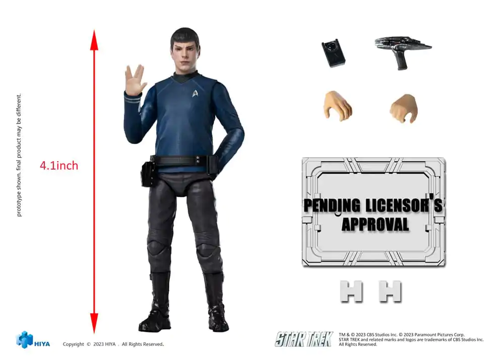 Star Trek Exquisite Mini Actionfigur 1/18 Star Trek 2009 Spock 10 cm termékfotó