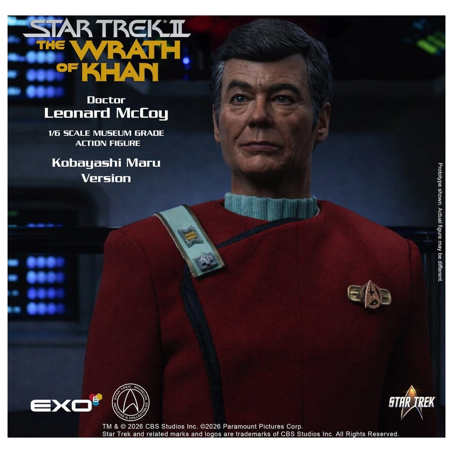 Star Trek II: The Wrath of Khan Action Figur 1/6 Dr. Leonard McCoy Kobayashi Maru Version 30 cm Produktfoto