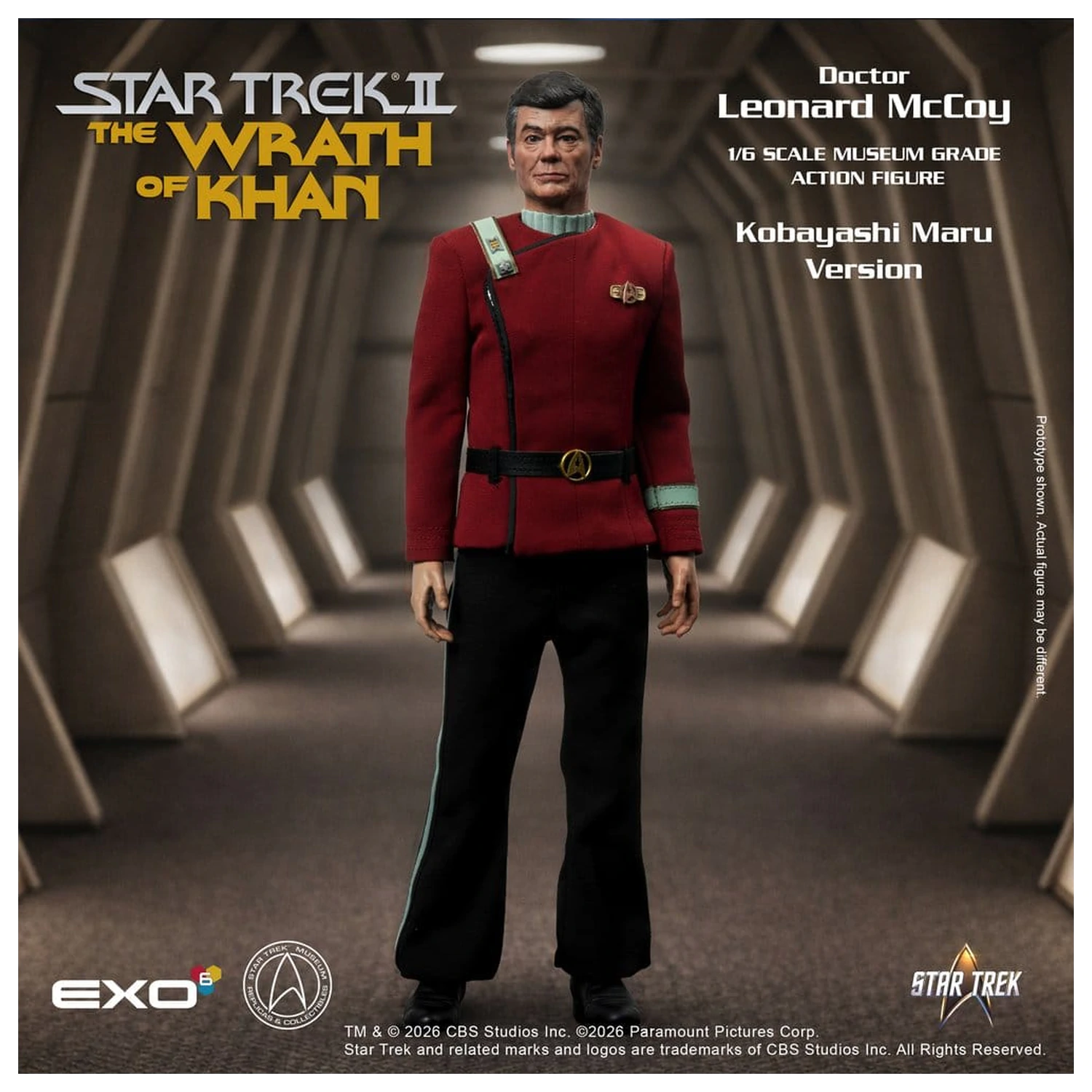 Star Trek II: The Wrath of Khan Action Figur 1/6 Dr. Leonard McCoy Kobayashi Maru Version 30 cm Produktfoto