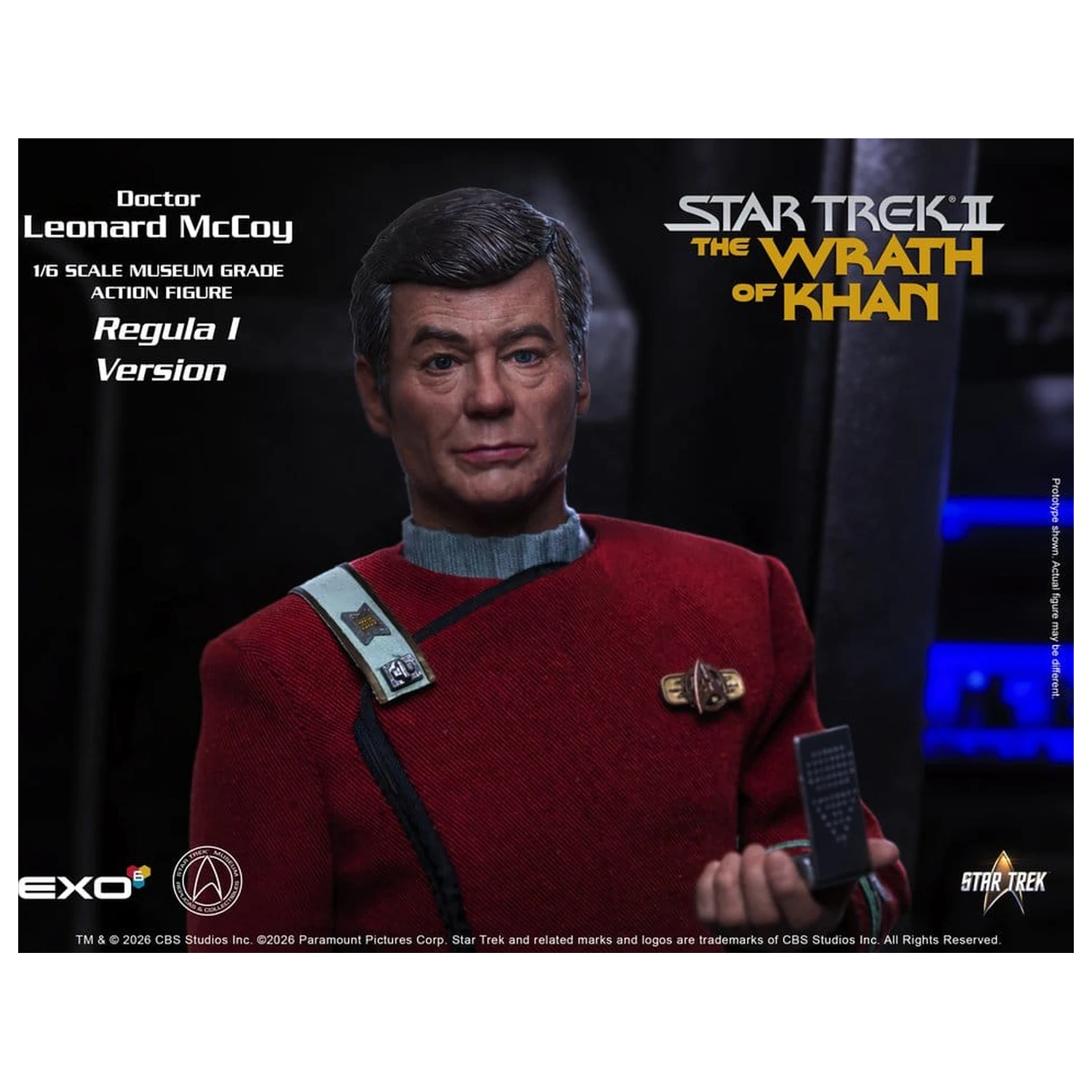 Star Trek II: The Wrath of Khan Actionfigur 1/6 Dr. Leonard McCoy Regula I Version 30 cm Produktfoto