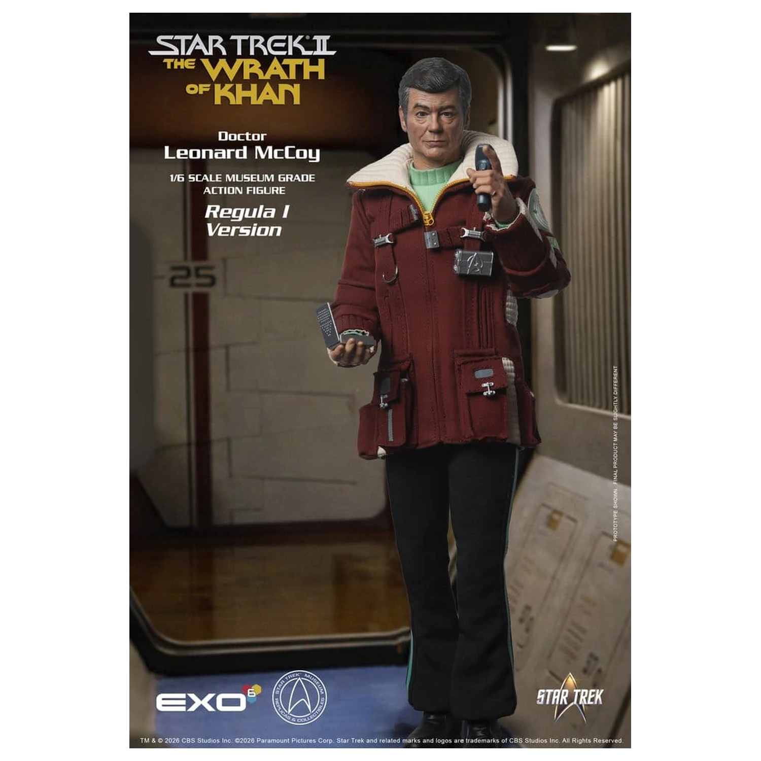 Star Trek II: The Wrath of Khan Actionfigur 1/6 Dr. Leonard McCoy Regula I Version 30 cm Produktfoto