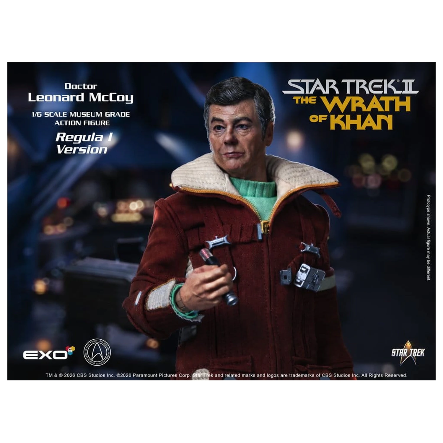 Star Trek II: The Wrath of Khan Actionfigur 1/6 Dr. Leonard McCoy Regula I Version 30 cm Produktfoto