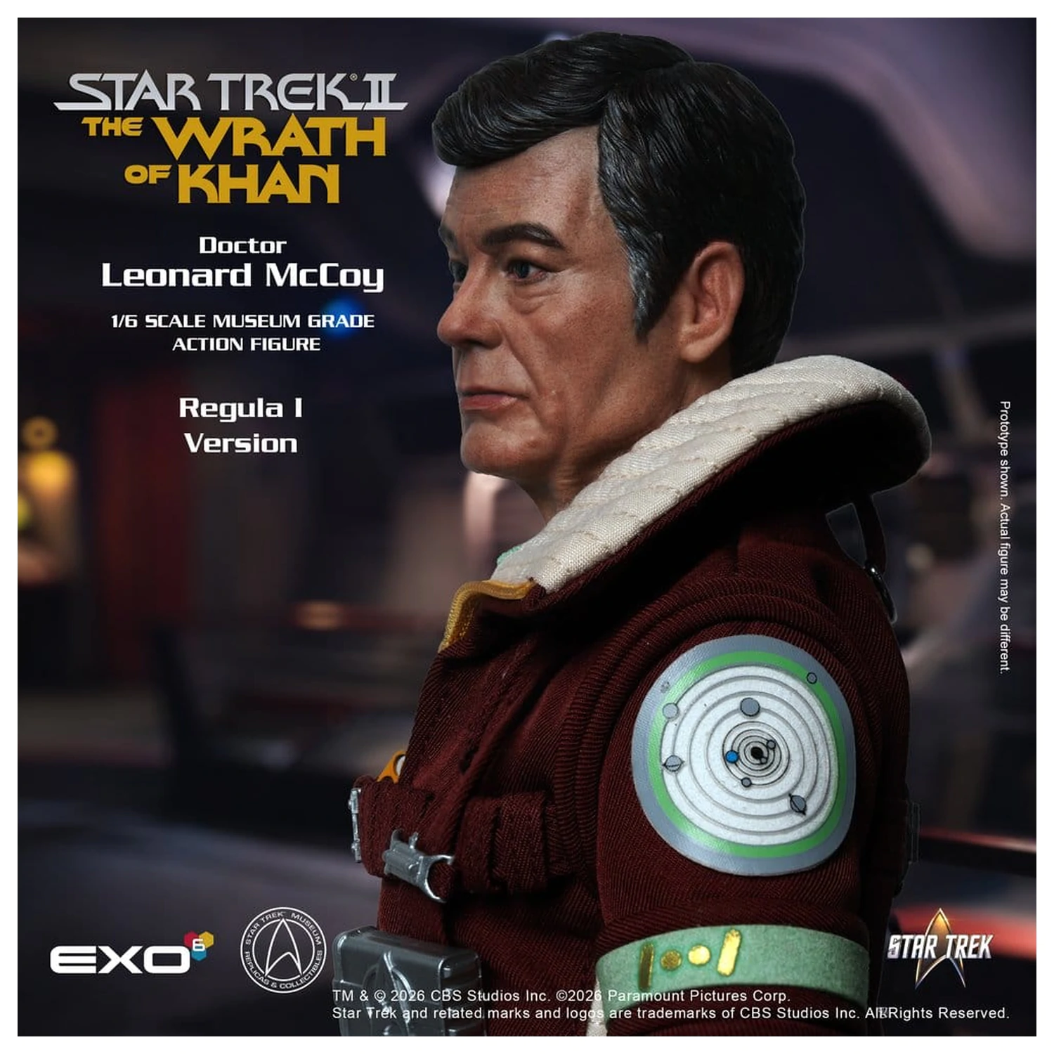 Star Trek II: The Wrath of Khan Actionfigur 1/6 Dr. Leonard McCoy Regula I Version 30 cm Produktfoto