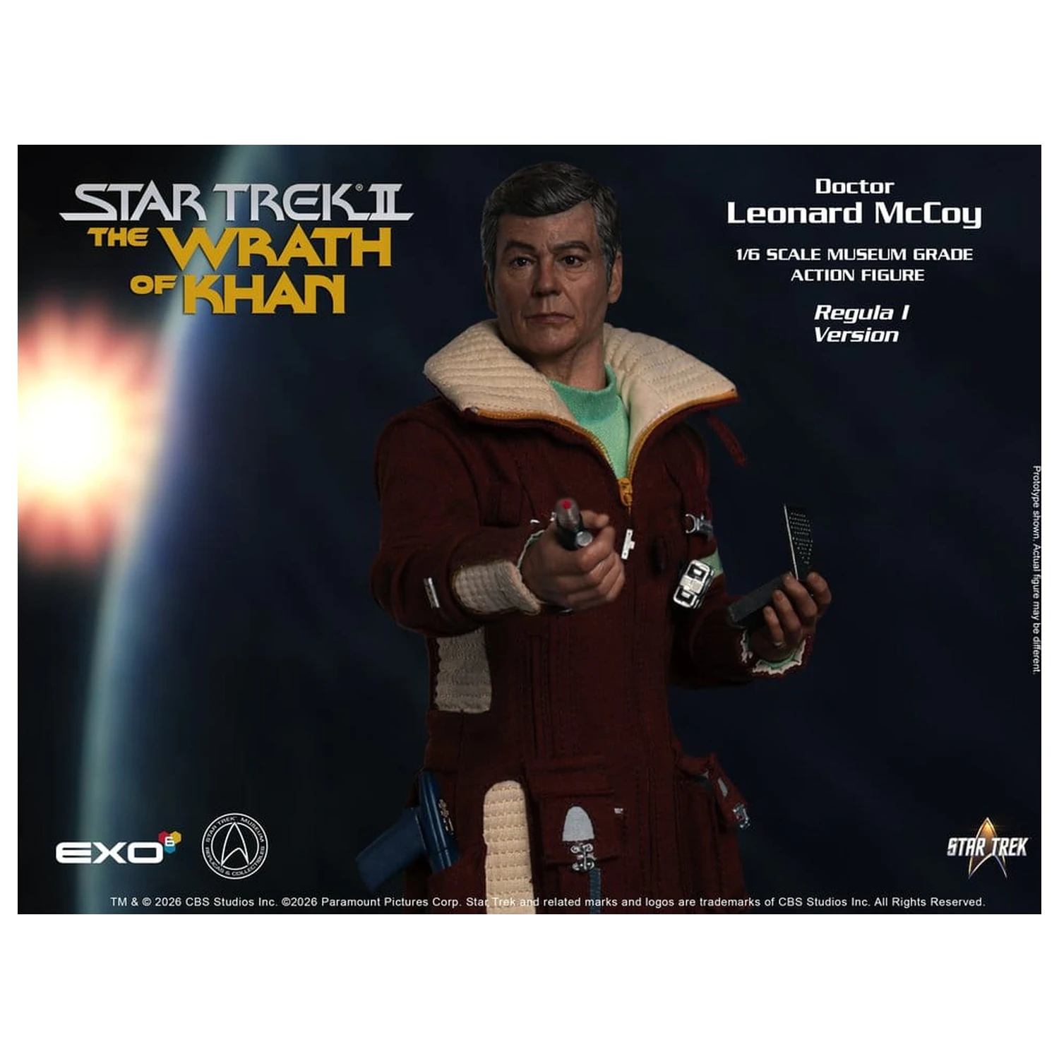 Star Trek II: The Wrath of Khan Actionfigur 1/6 Dr. Leonard McCoy Regula I Version 30 cm Produktfoto