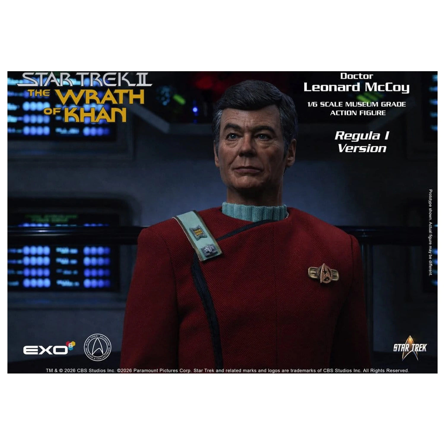 Star Trek II: The Wrath of Khan Actionfigur 1/6 Dr. Leonard McCoy Regula I Version 30 cm Produktfoto