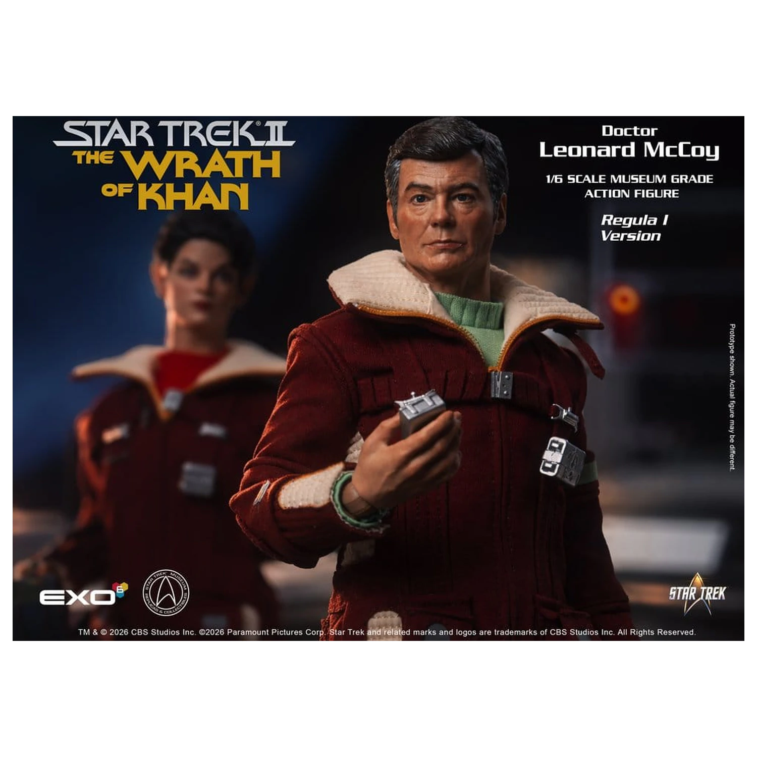 Star Trek II: The Wrath of Khan Actionfigur 1/6 Dr. Leonard McCoy Regula I Version 30 cm Produktfoto
