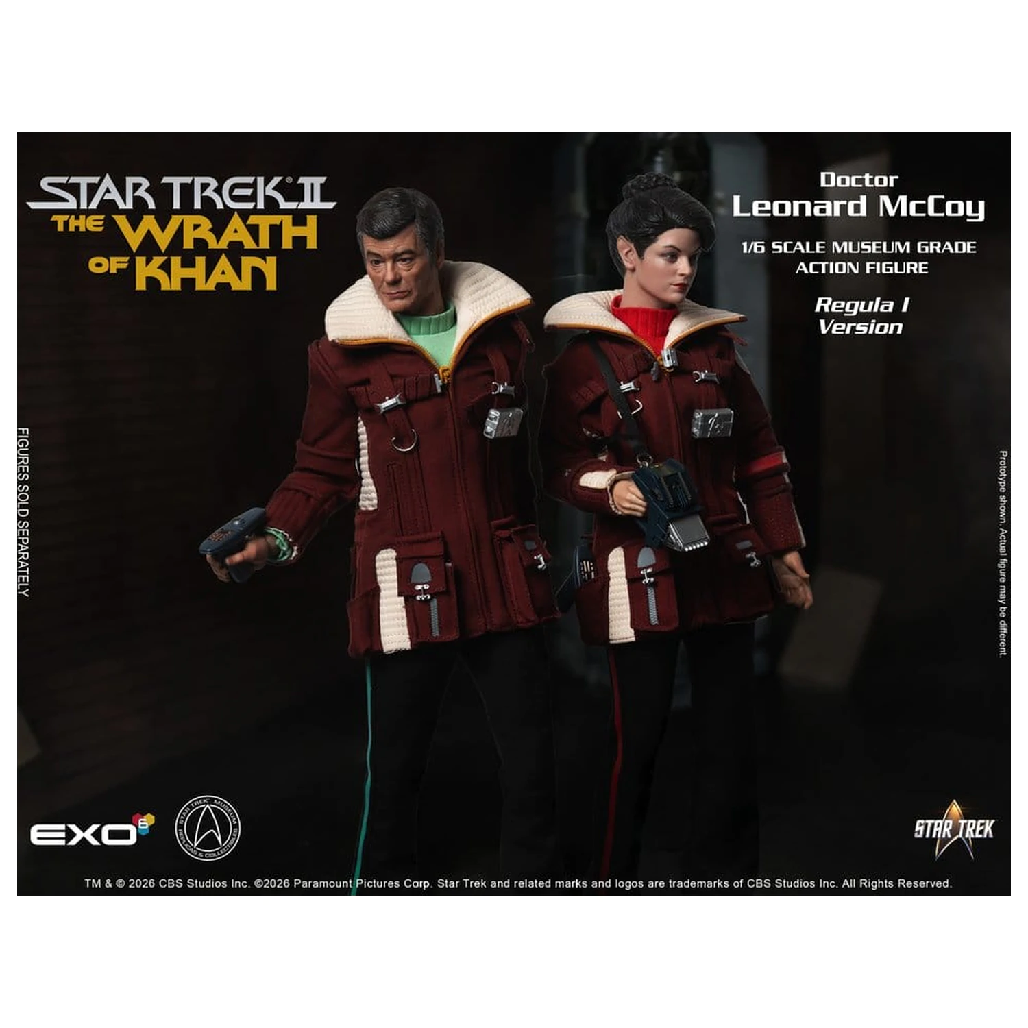 Star Trek II: The Wrath of Khan Actionfigur 1/6 Dr. Leonard McCoy Regula I Version 30 cm Produktfoto