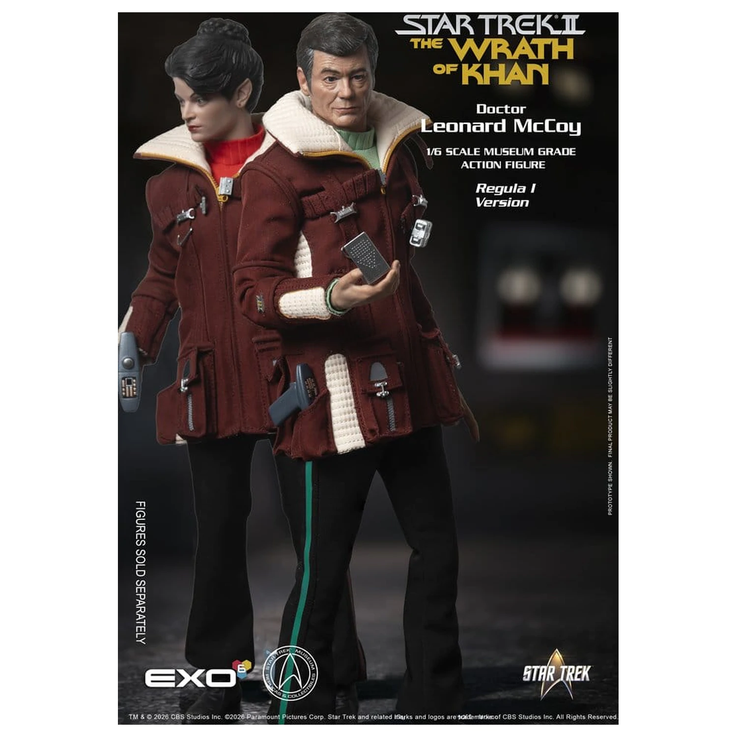Star Trek II: The Wrath of Khan Actionfigur 1/6 Dr. Leonard McCoy Regula I Version 30 cm Produktfoto
