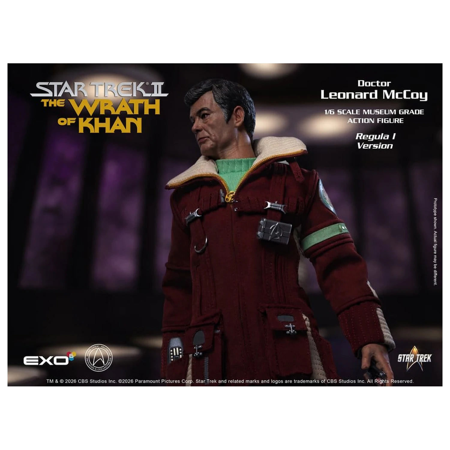Star Trek II: The Wrath of Khan Actionfigur 1/6 Dr. Leonard McCoy Regula I Version 30 cm Produktfoto