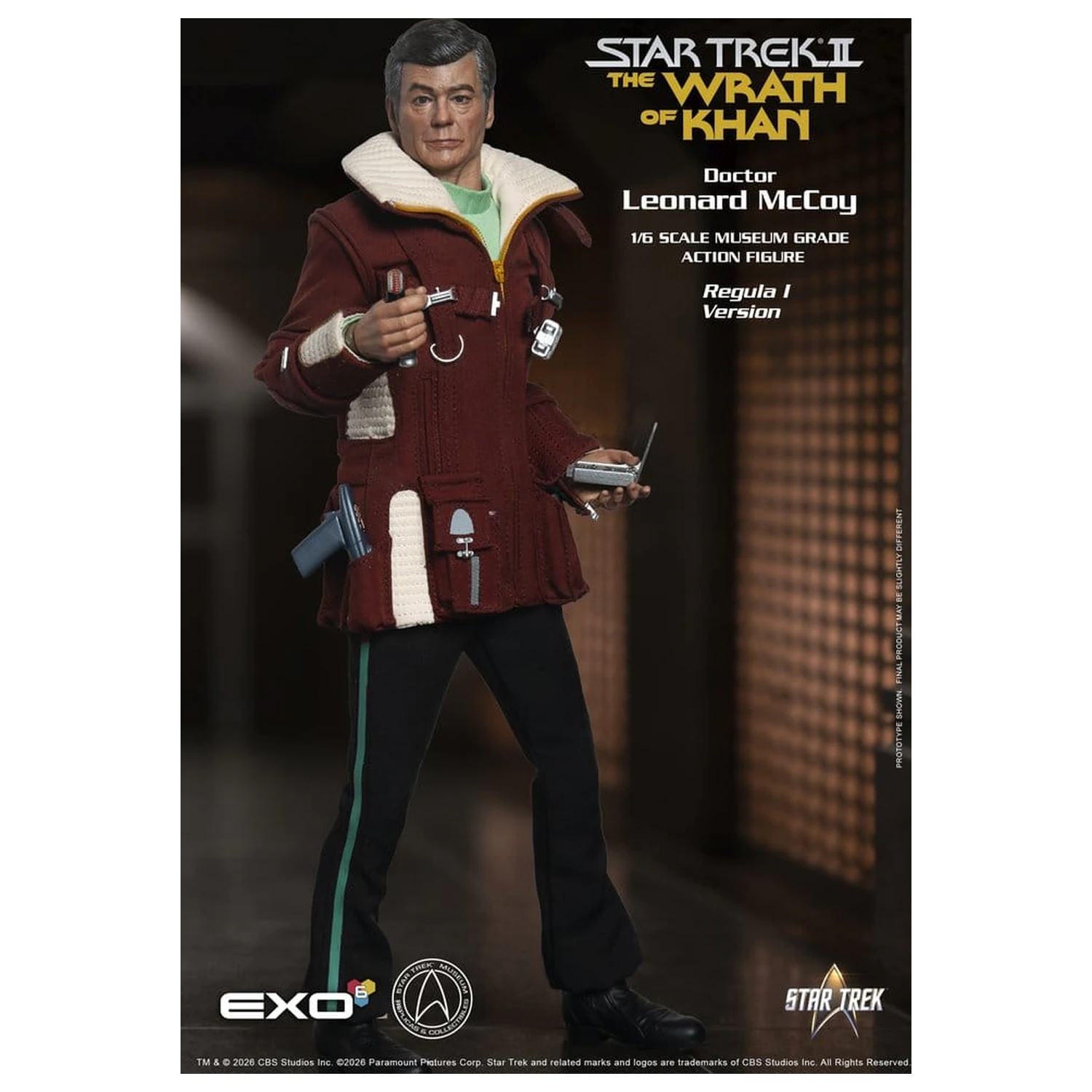 Star Trek II: The Wrath of Khan Actionfigur 1/6 Dr. Leonard McCoy Regula I Version 30 cm Produktfoto