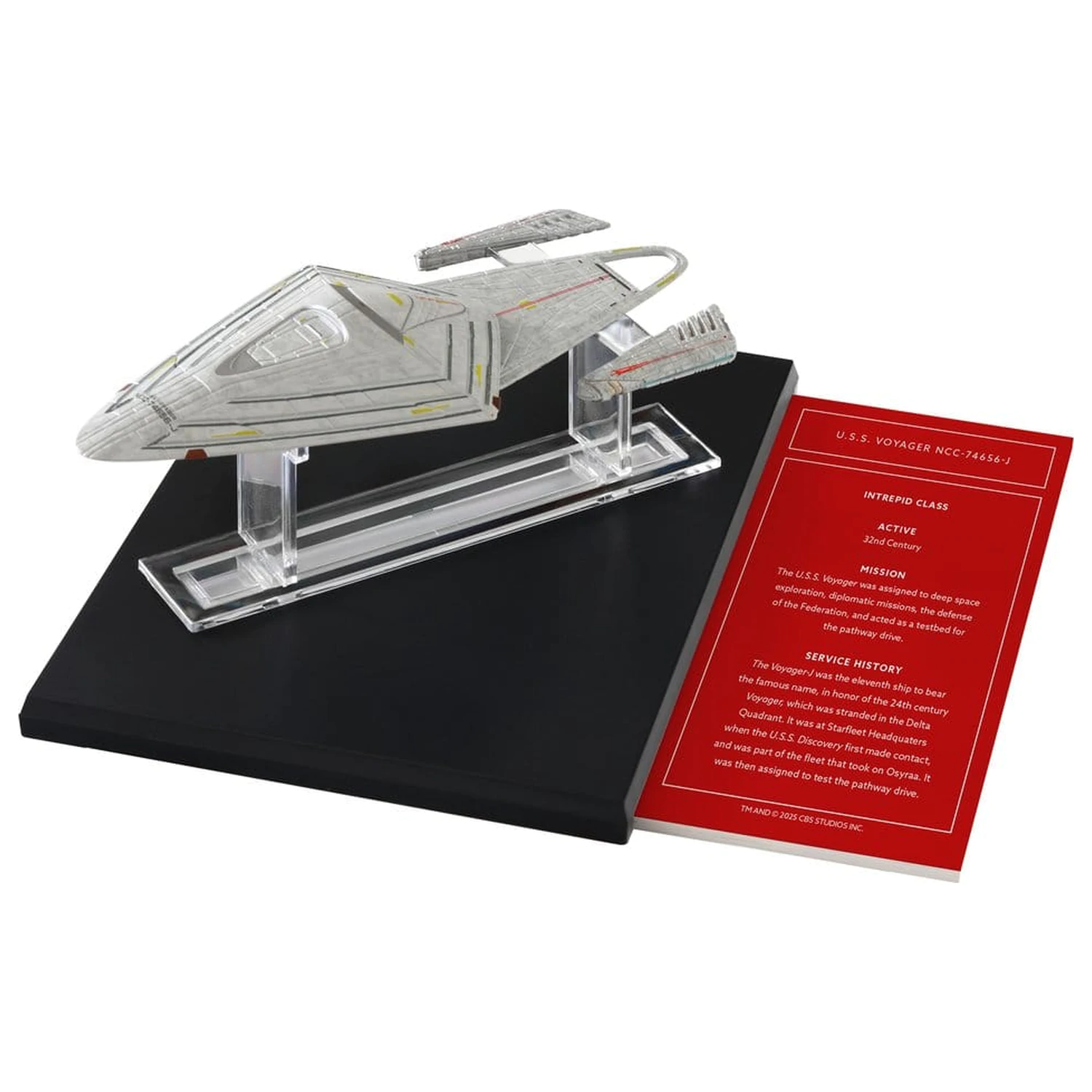 Star Trek Bibliothek Druckguss U.S.S. Voyager NCC-74656-J 10 cm Produktfoto