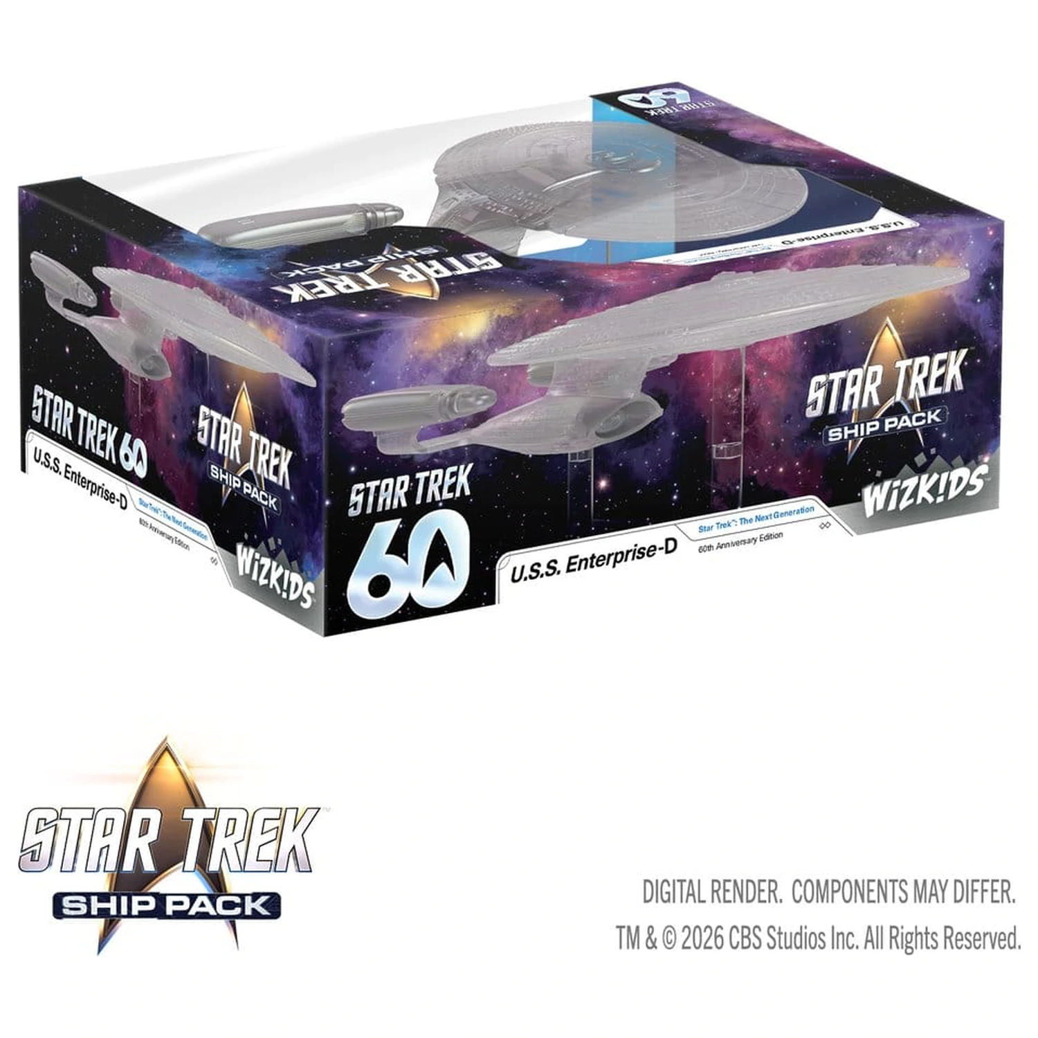 Star Trek Schiffspackung boxweise vorbemalte Miniaturen U.S.S. Enterprise - 60th Anniversary Edition 22 cm Produktfoto
