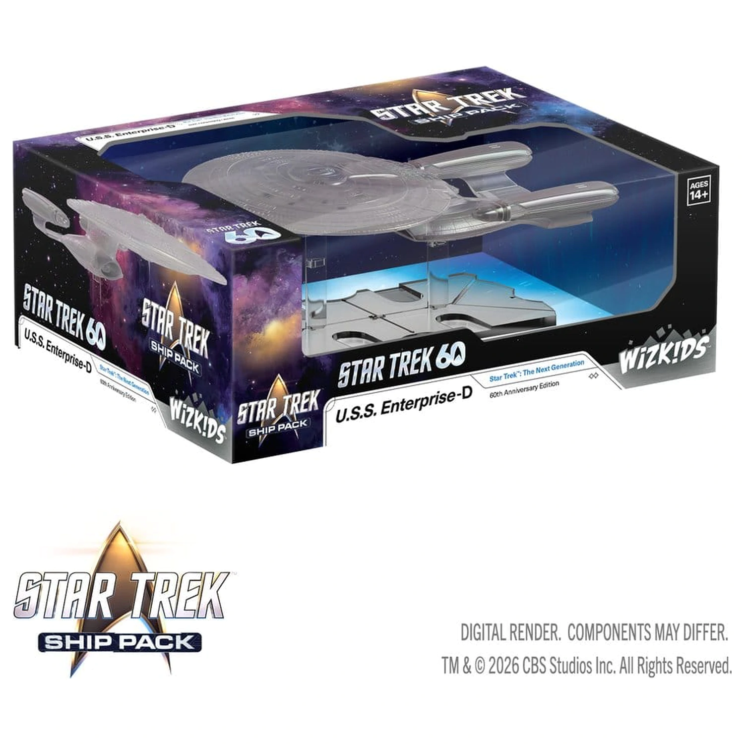 Star Trek Schiffspackung boxweise vorbemalte Miniaturen U.S.S. Enterprise - 60th Anniversary Edition 22 cm Produktfoto