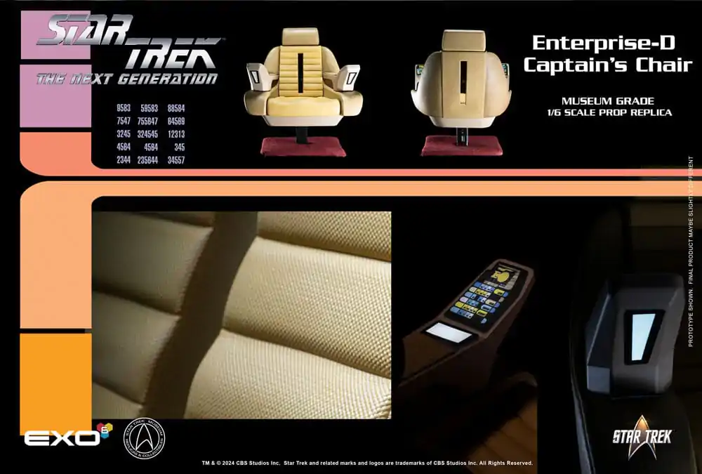 Raumschiff Enterprise - Das nächste Jahrhundert Replik 1/6 Enterprise-D Captain&#039;s Chair 19 cm Produktfoto