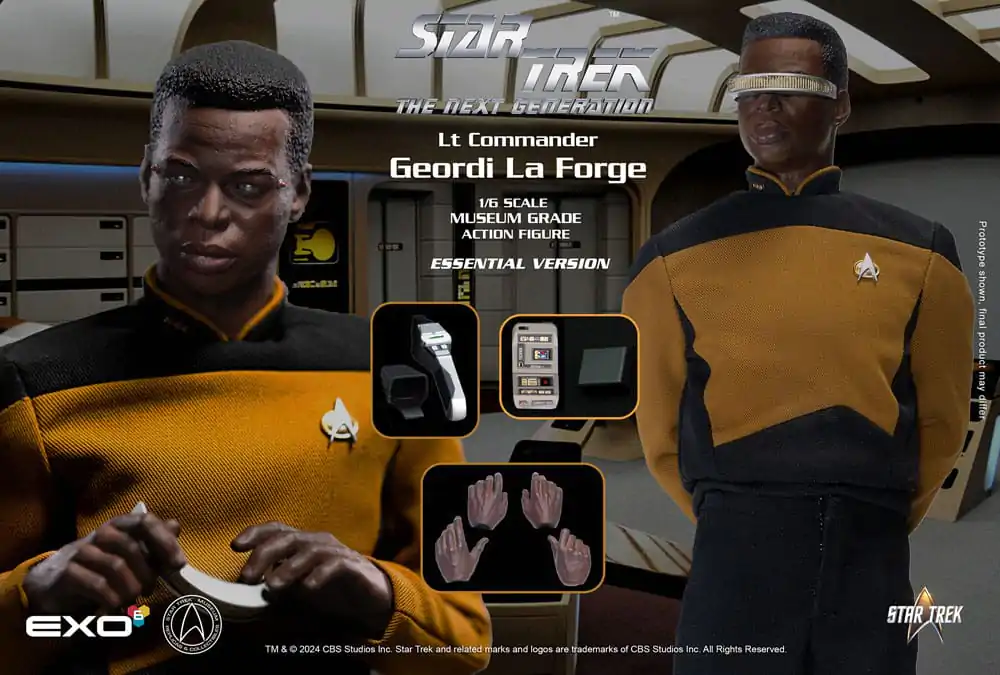 Star Trek: The Next Generation Actionfigur 1/6 Lt. Commander Geordi La Forge (Essentials Version) 28 cm Produktfoto