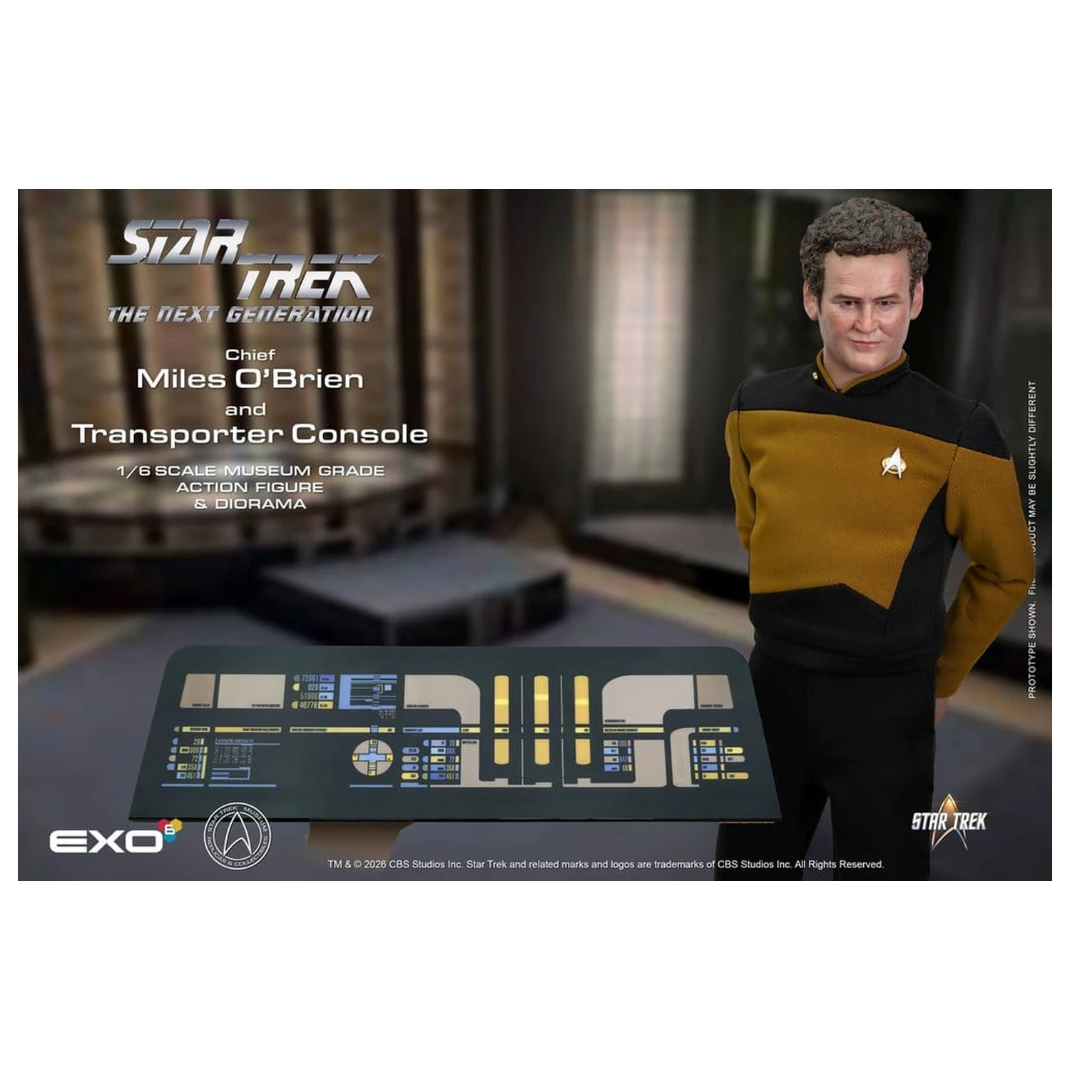 Star Trek: The Next Generation Actionfigur 1/6 Chief Miles O'Brien with Transporter Konsole 30 cm Produktfoto