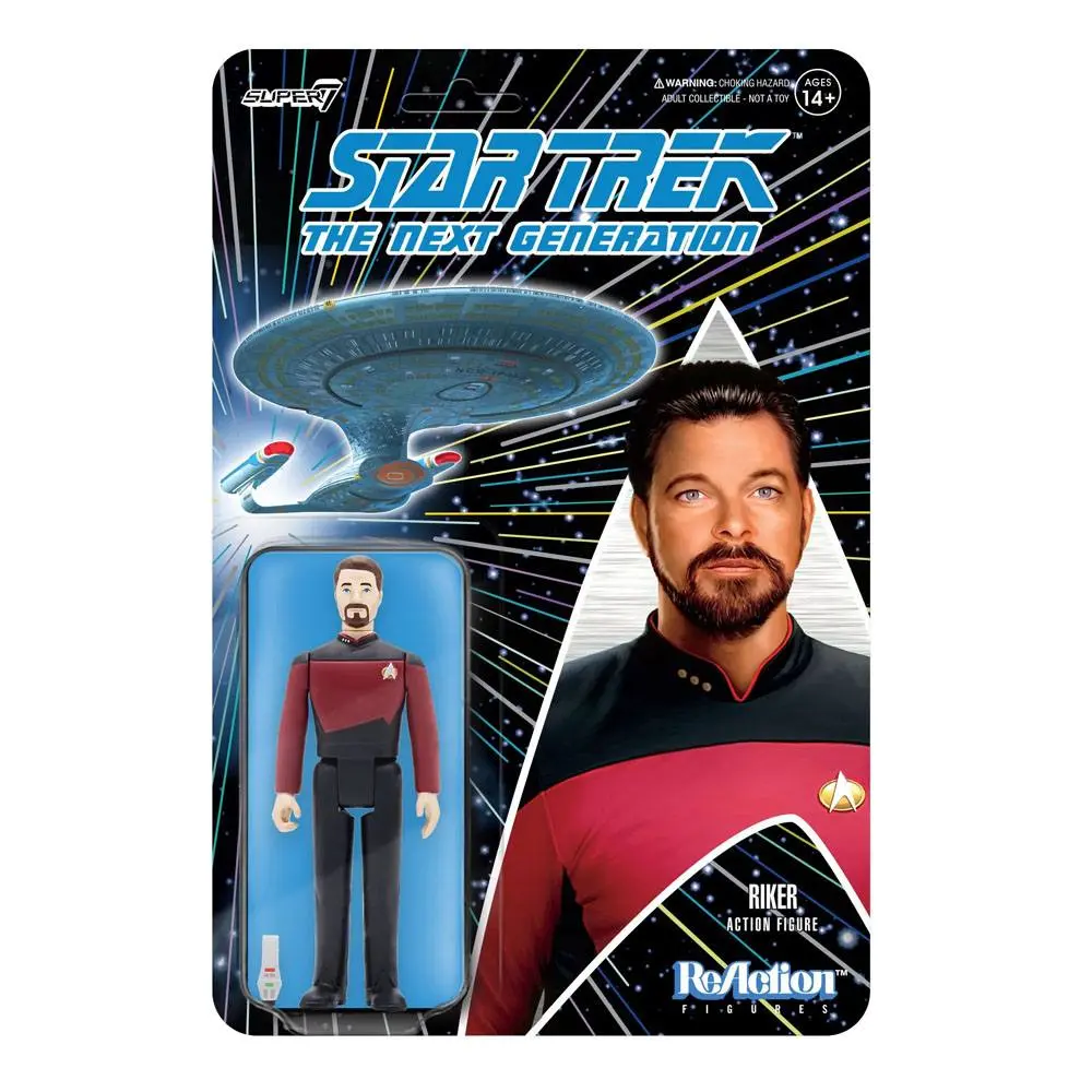 Star Trek: The Next Generation ReAction Actionfigur Wave 2 Commander Riker 10 cm Produktfoto