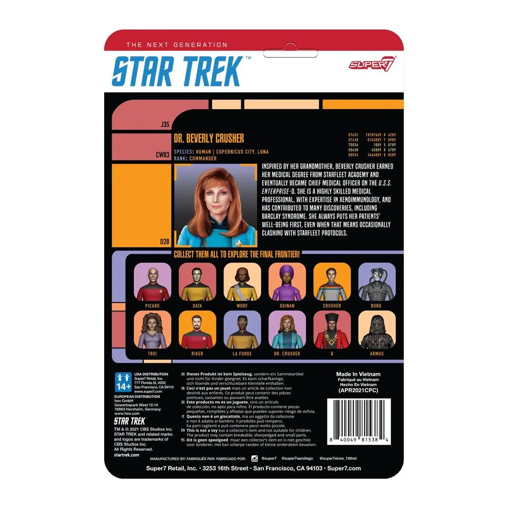 Star Trek: The Next Generation ReAction Actionfigur Wave 2 Dr. Crusher 10 cm termékfotó