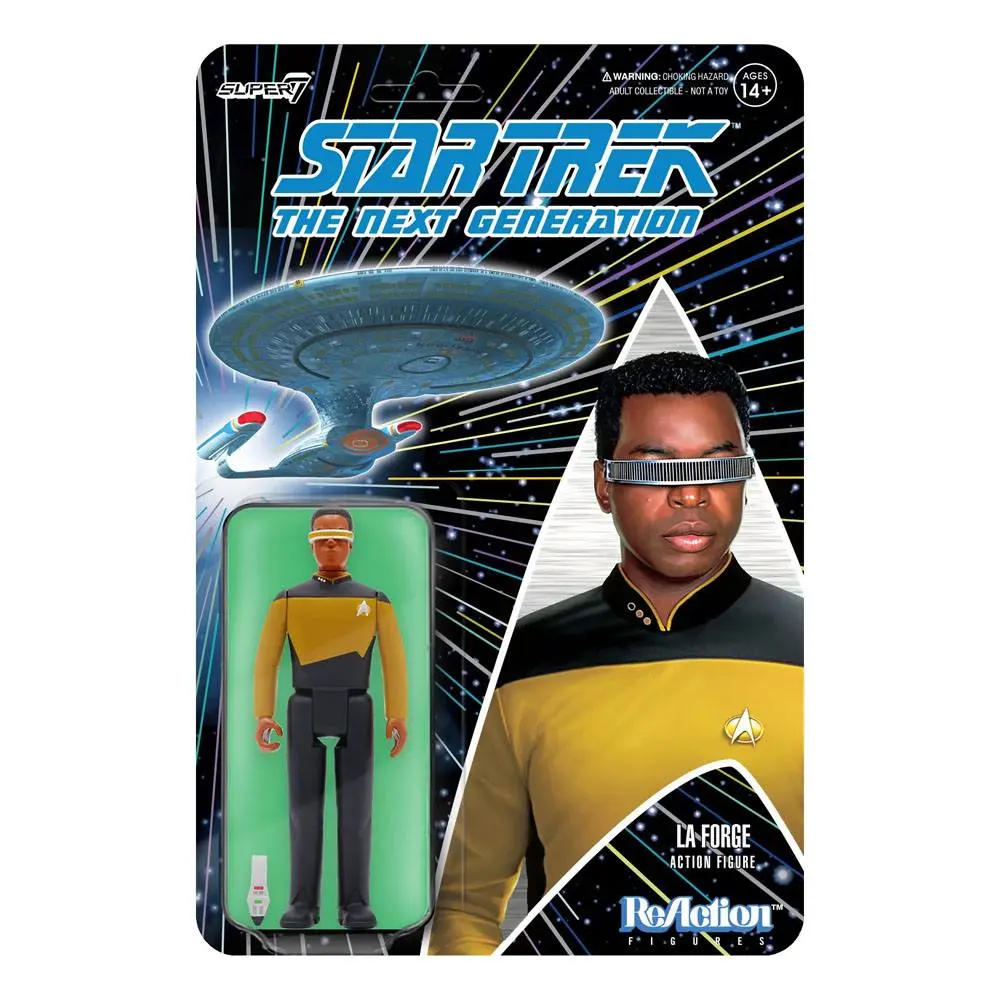 Star Trek: The Next Generation ReAction Actionfigur Wave 2 Lt. Commander La Forge 10 cm Produktfoto