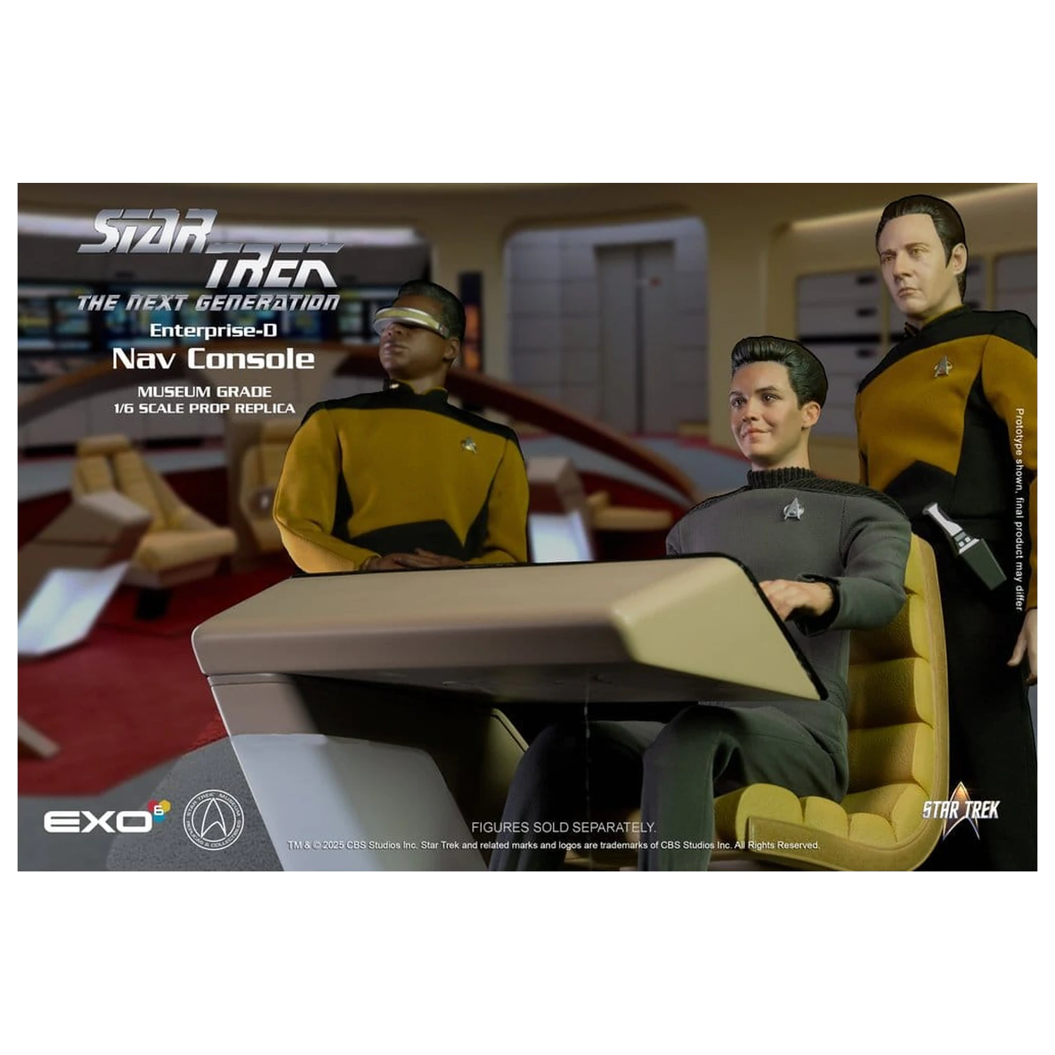 Star Trek: The Next Generation Replik 1/6 Enterprise-D Brücke CONN Konsole Produktfoto