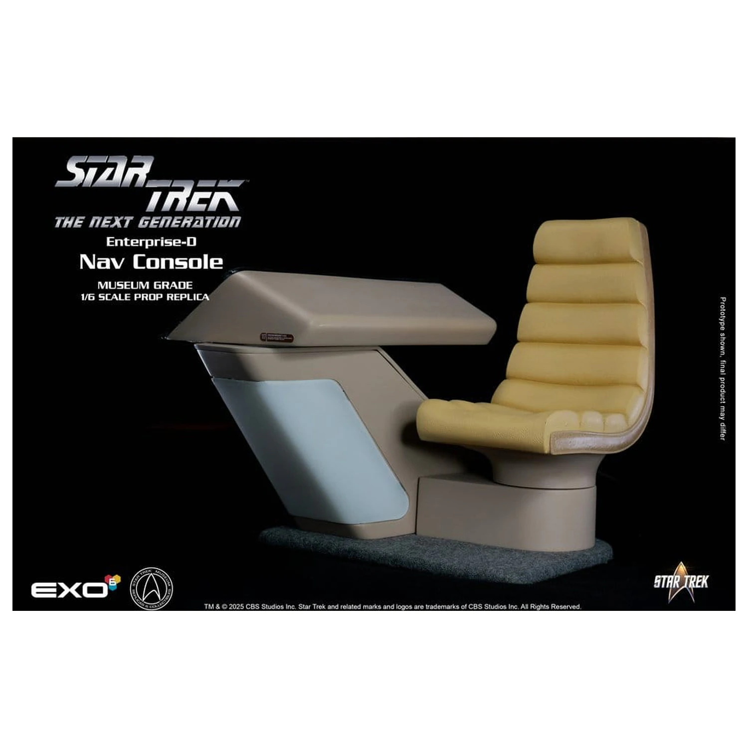 Star Trek: The Next Generation Replik 1/6 Enterprise-D Brücke CONN Konsole Produktfoto