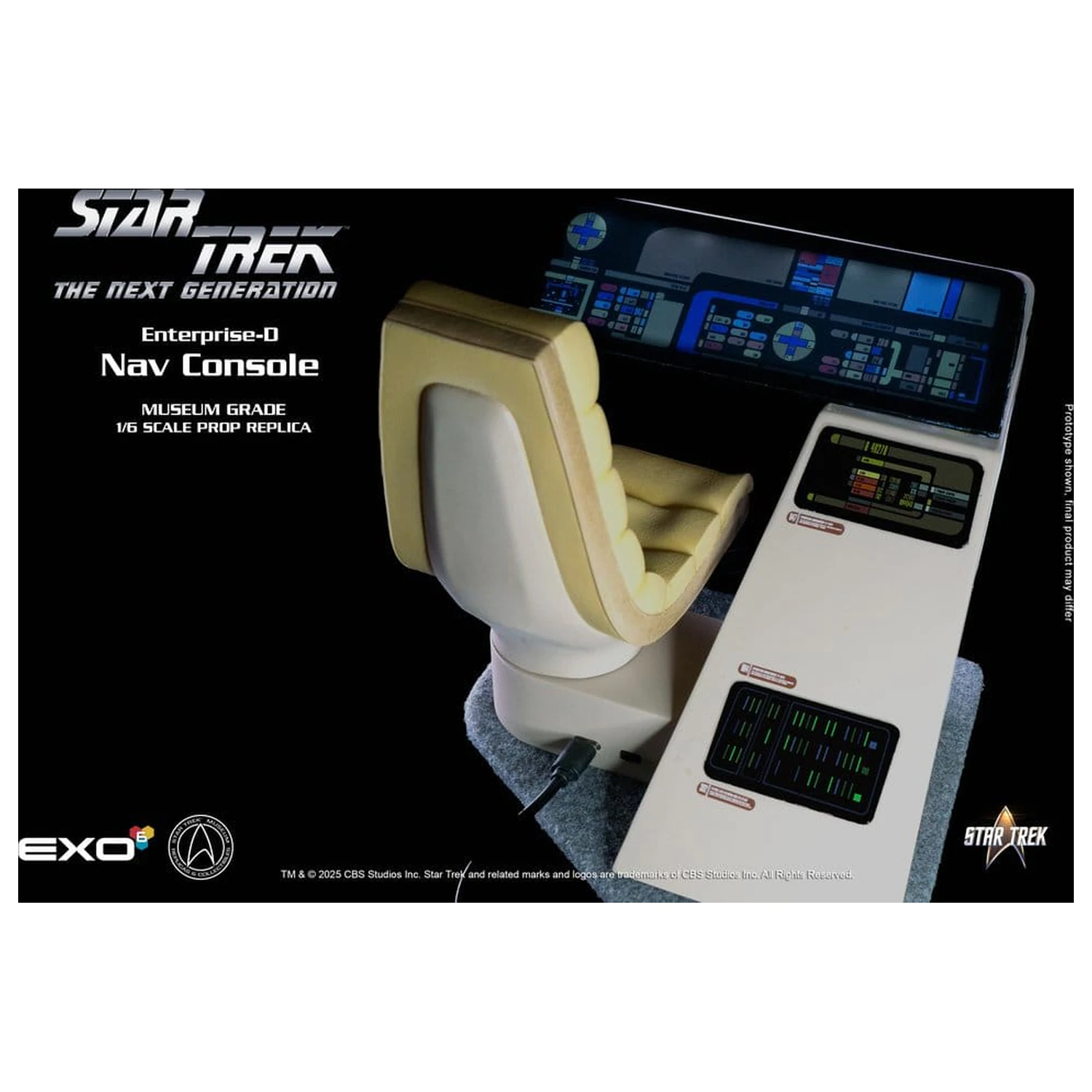 Star Trek: The Next Generation Replik 1/6 Enterprise-D Brücke CONN Konsole Produktfoto