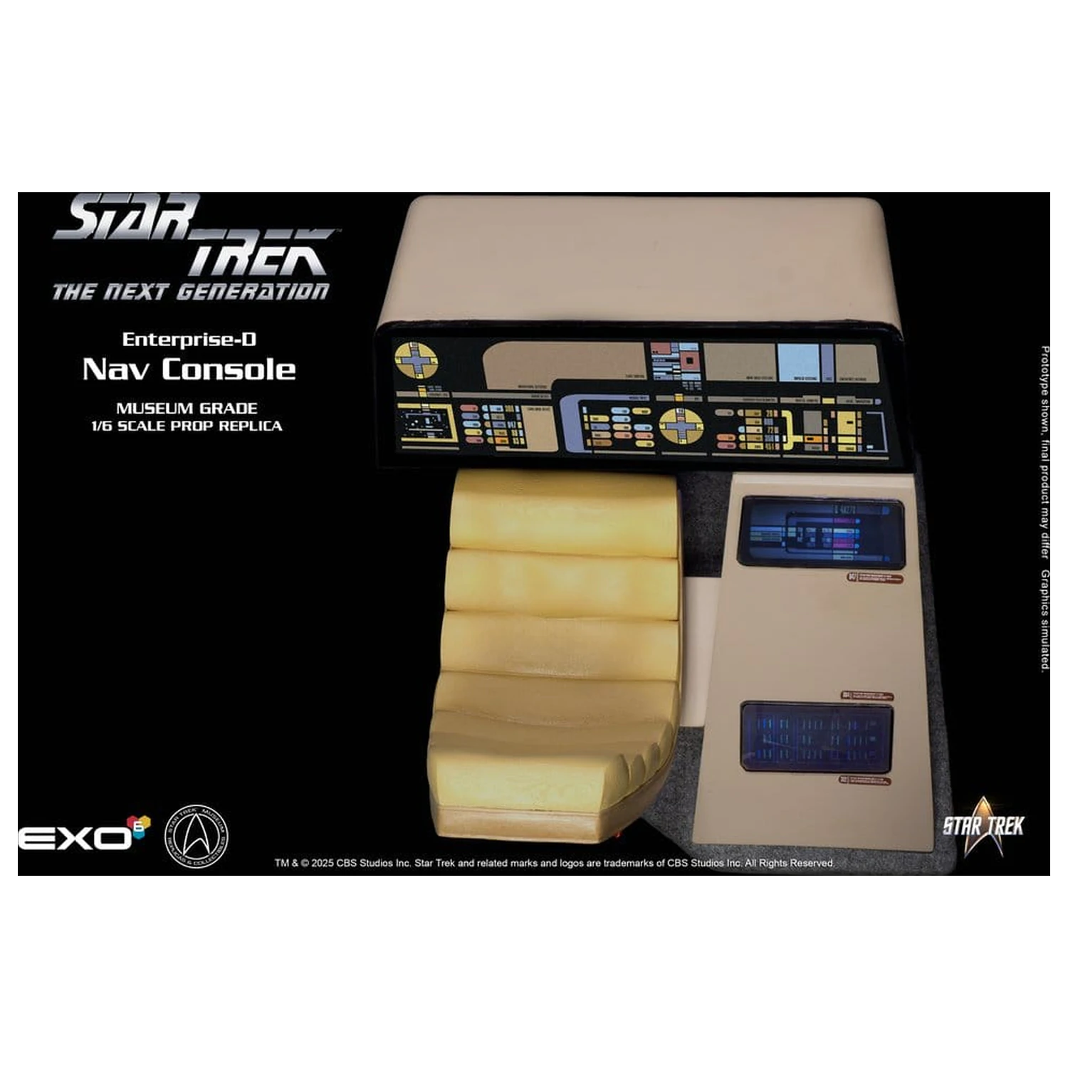 Star Trek: The Next Generation Replik 1/6 Enterprise-D Brücke CONN Konsole Produktfoto