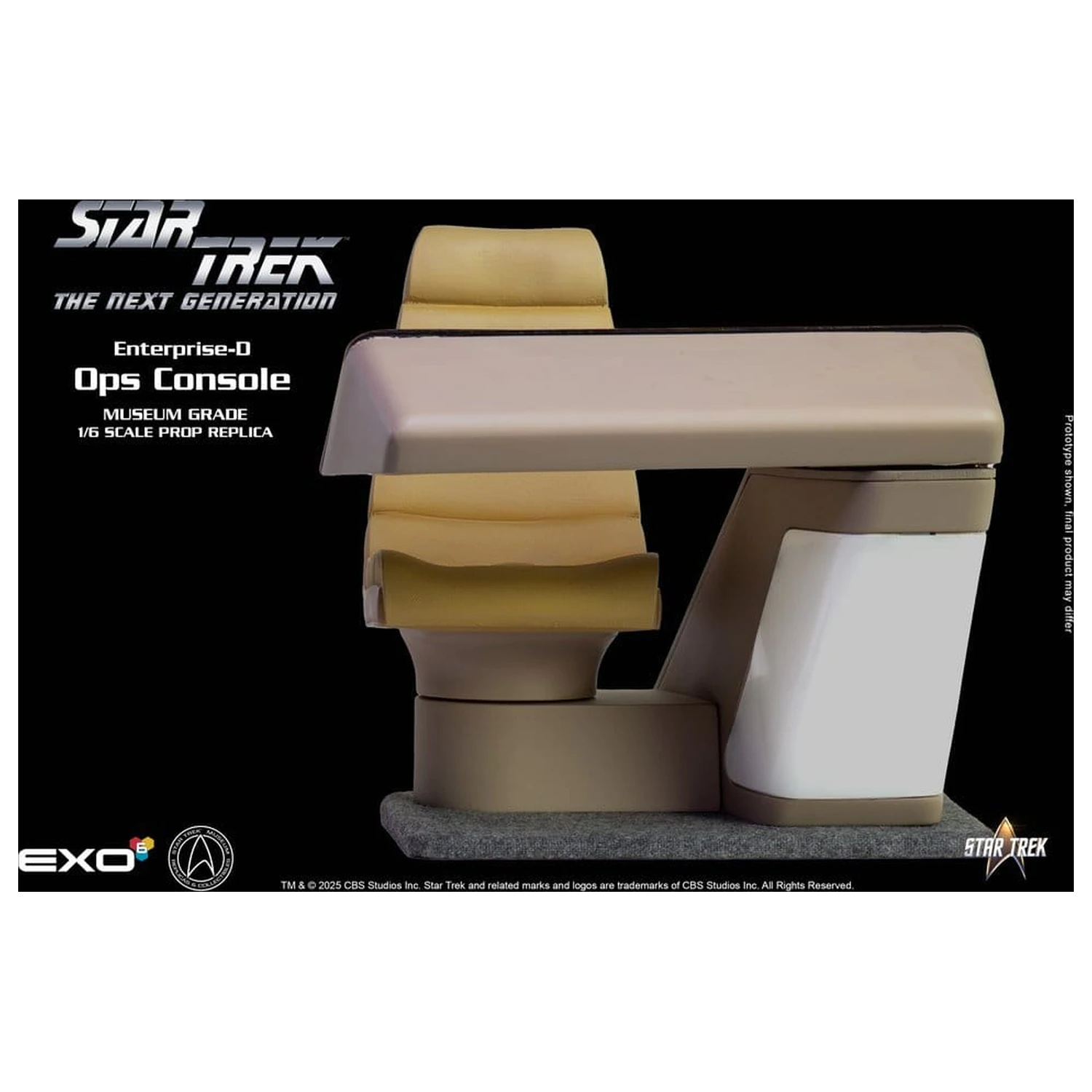 Star Trek: The Next Generation Replik 1/6 Enterprise-D Brücke OPS Konsole Produktfoto