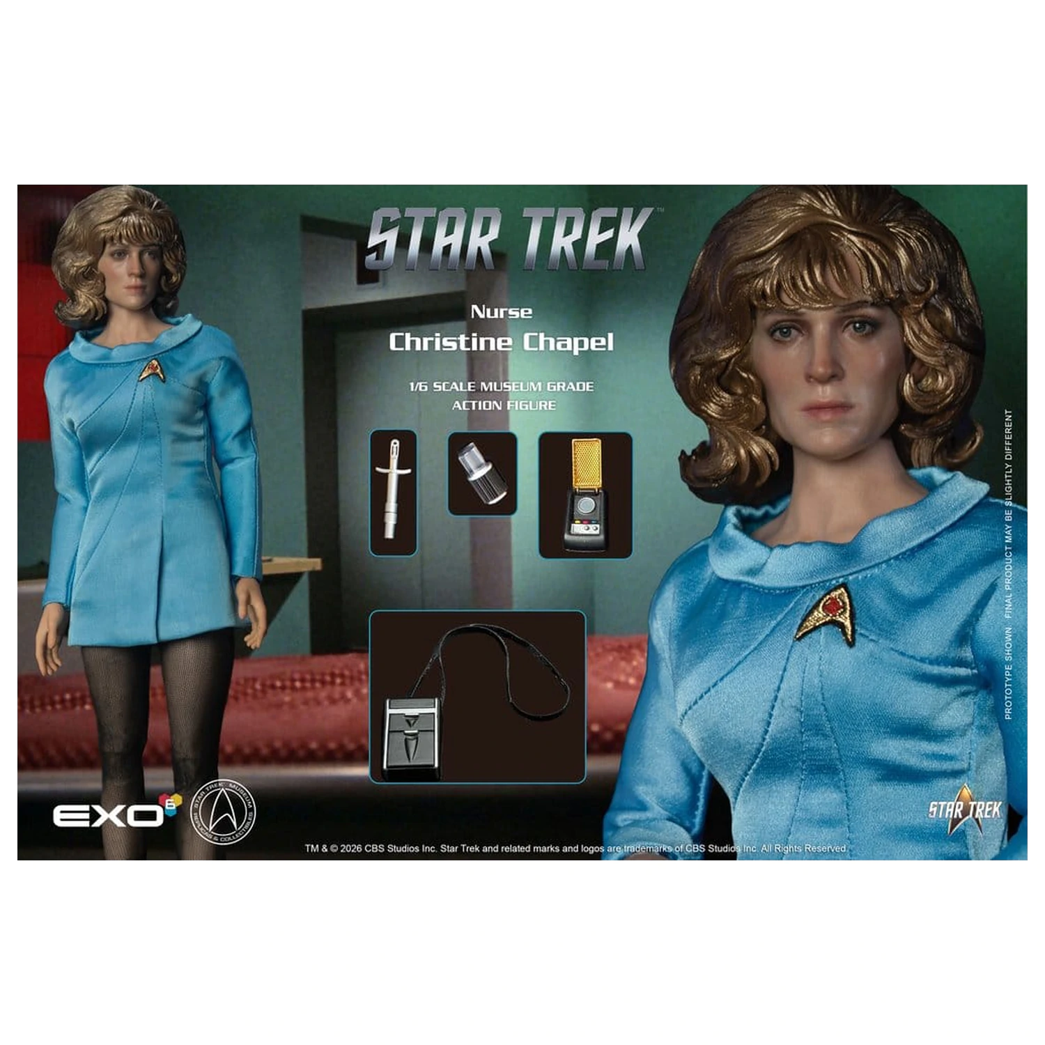 Star Trek: The Original Series Museum Grade Action Figur 1/6 Nurse Christine Chapel 28 Zentimeter Produktfoto