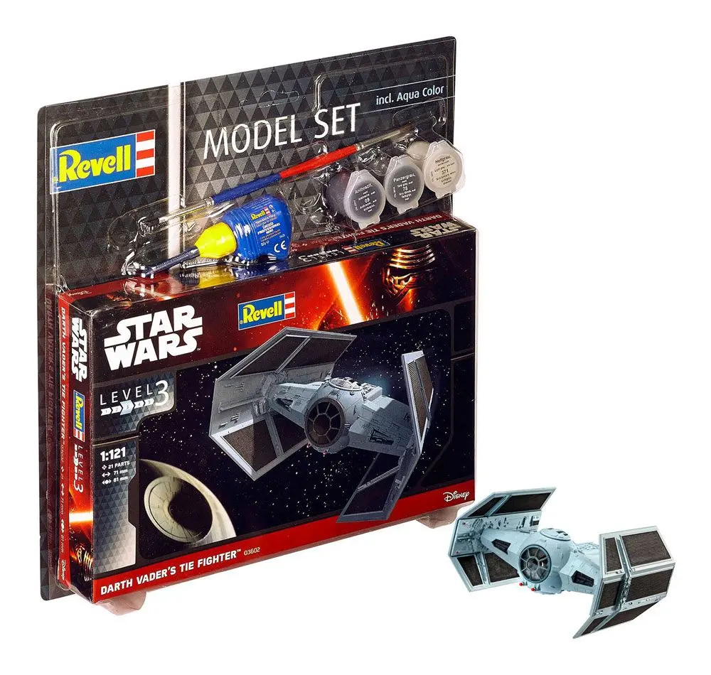 Star Wars Modellbausatz 1/121 Model Set Darth Vader's TIE Fighter 7 cm Produktfoto
